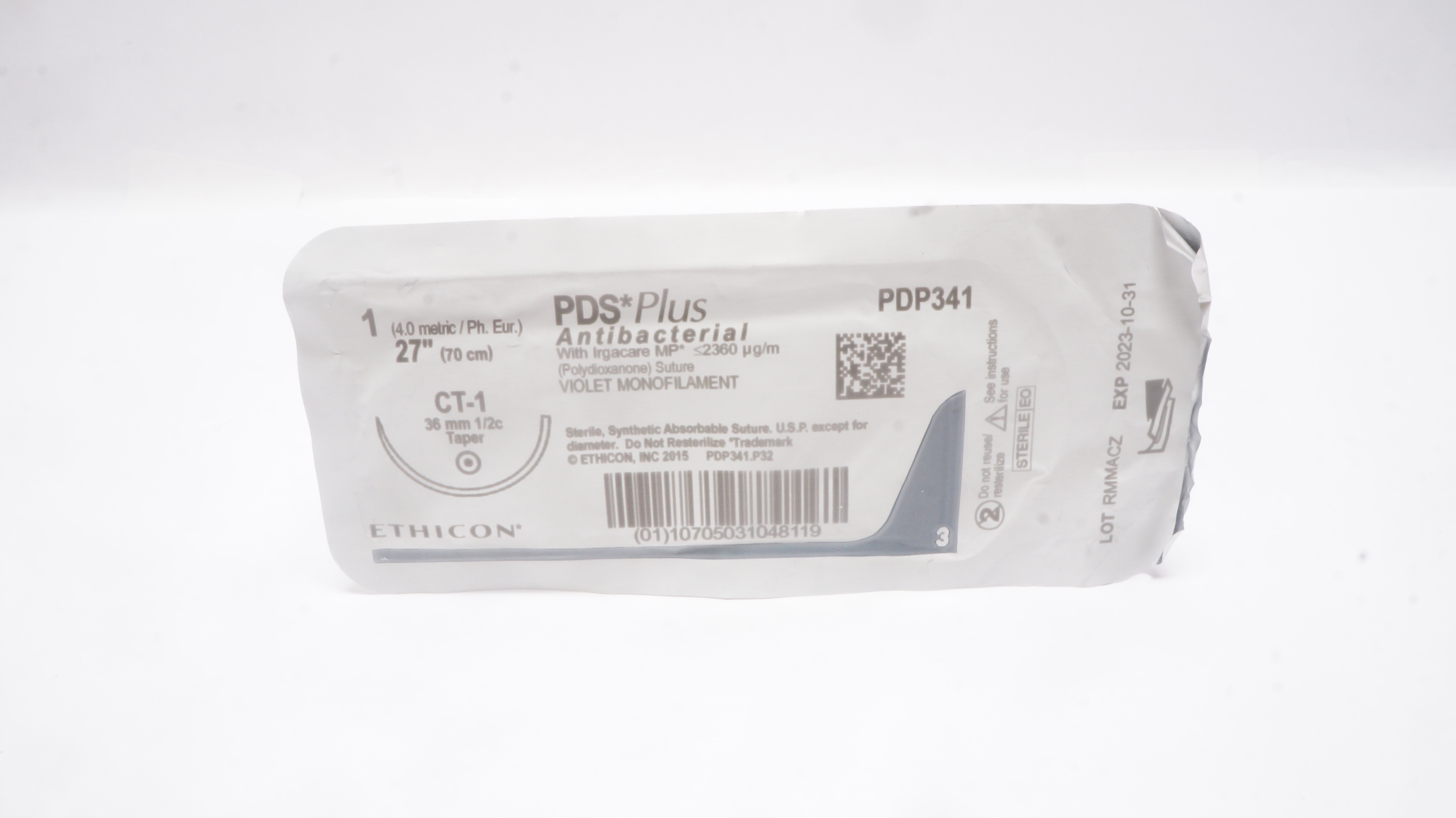 Ethicon Z341 1 PDS II Violet Monofilament CT-1 36mm 1/2c Taper 27inch (x)