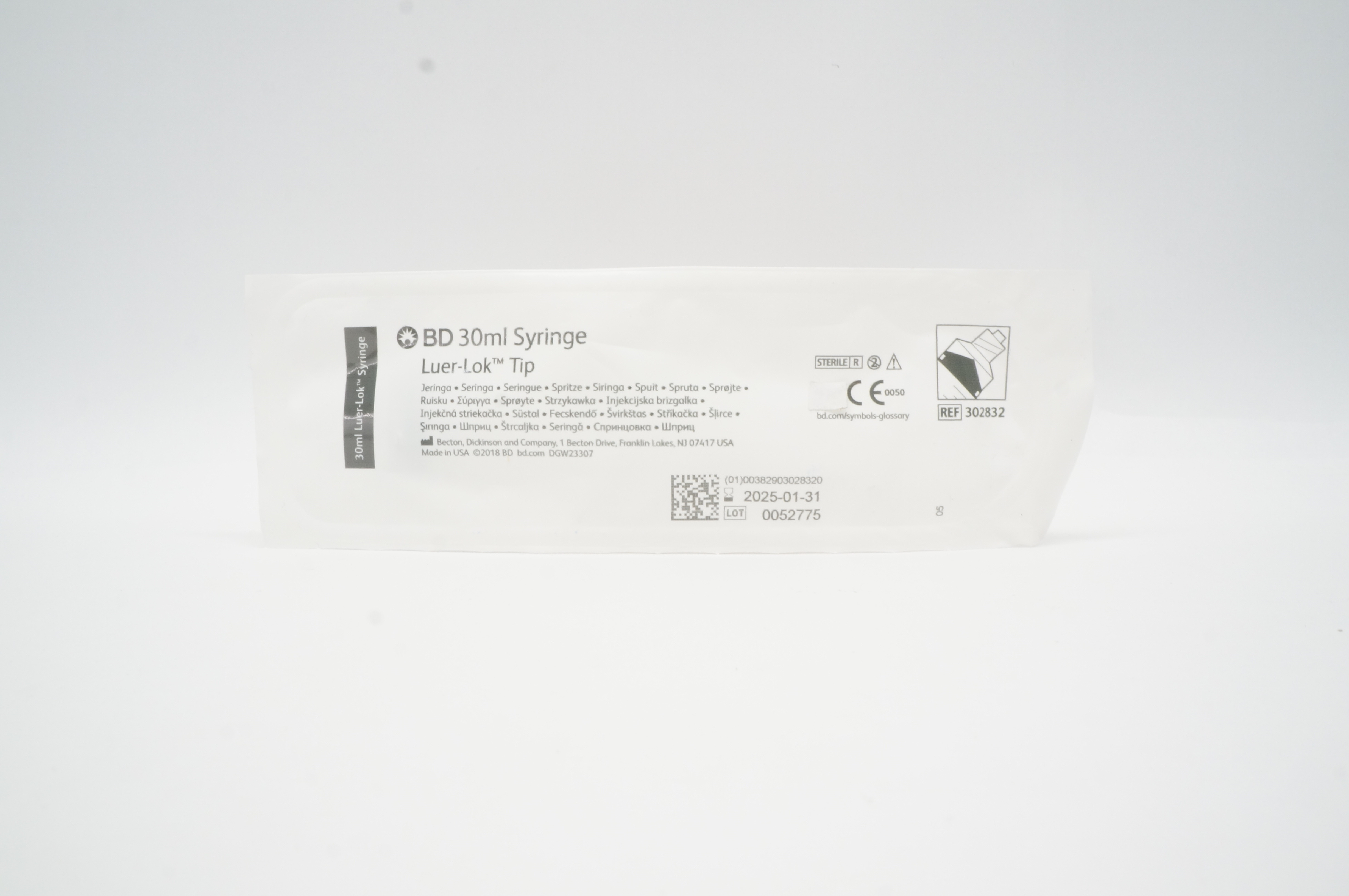 BD 302832 Luer-Lok Tip 30ml Syringe