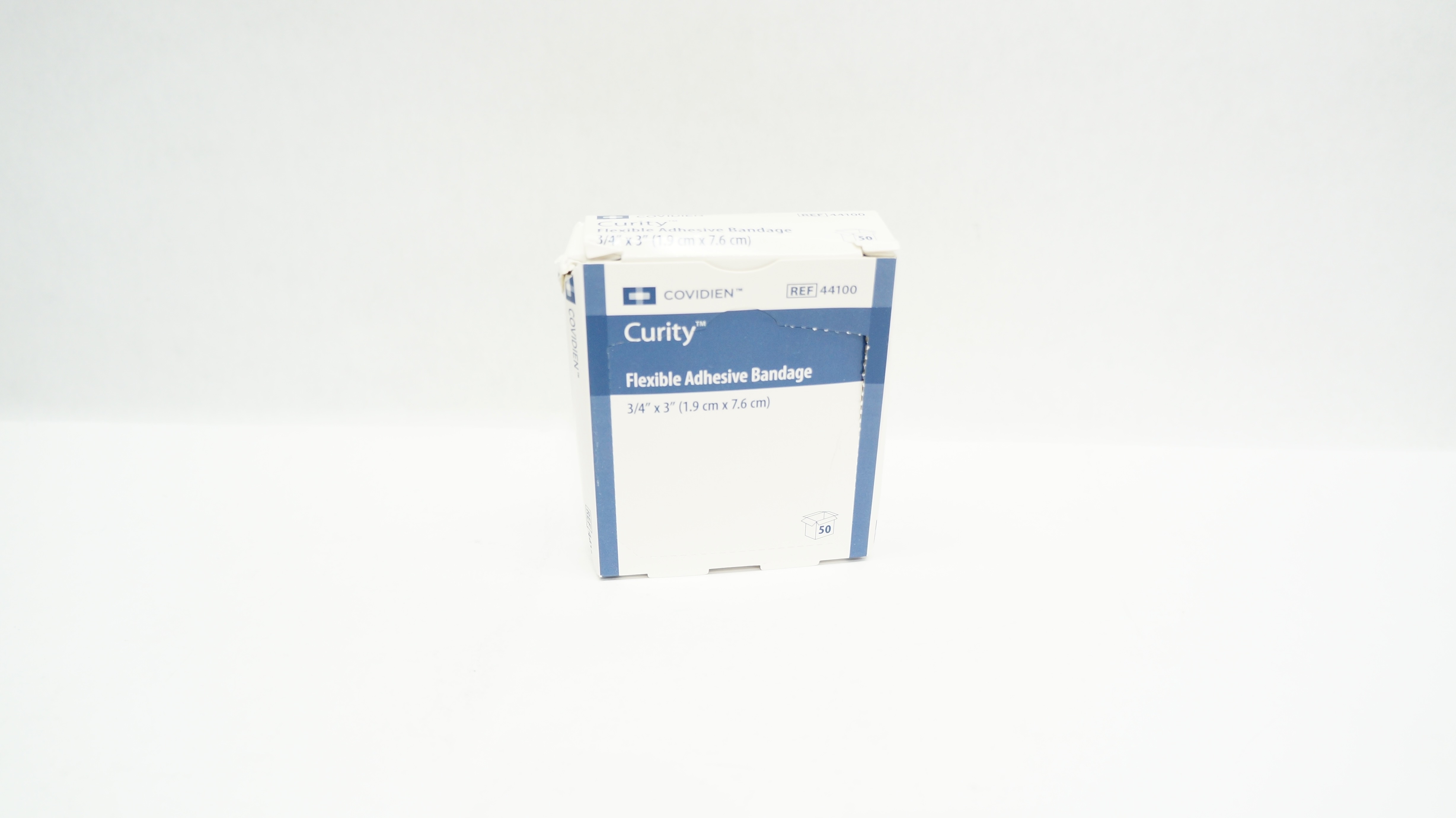 Covidien 44100 Curity Flexible Adhesive Bandage 3/4inch x 3inch - Box of 50
