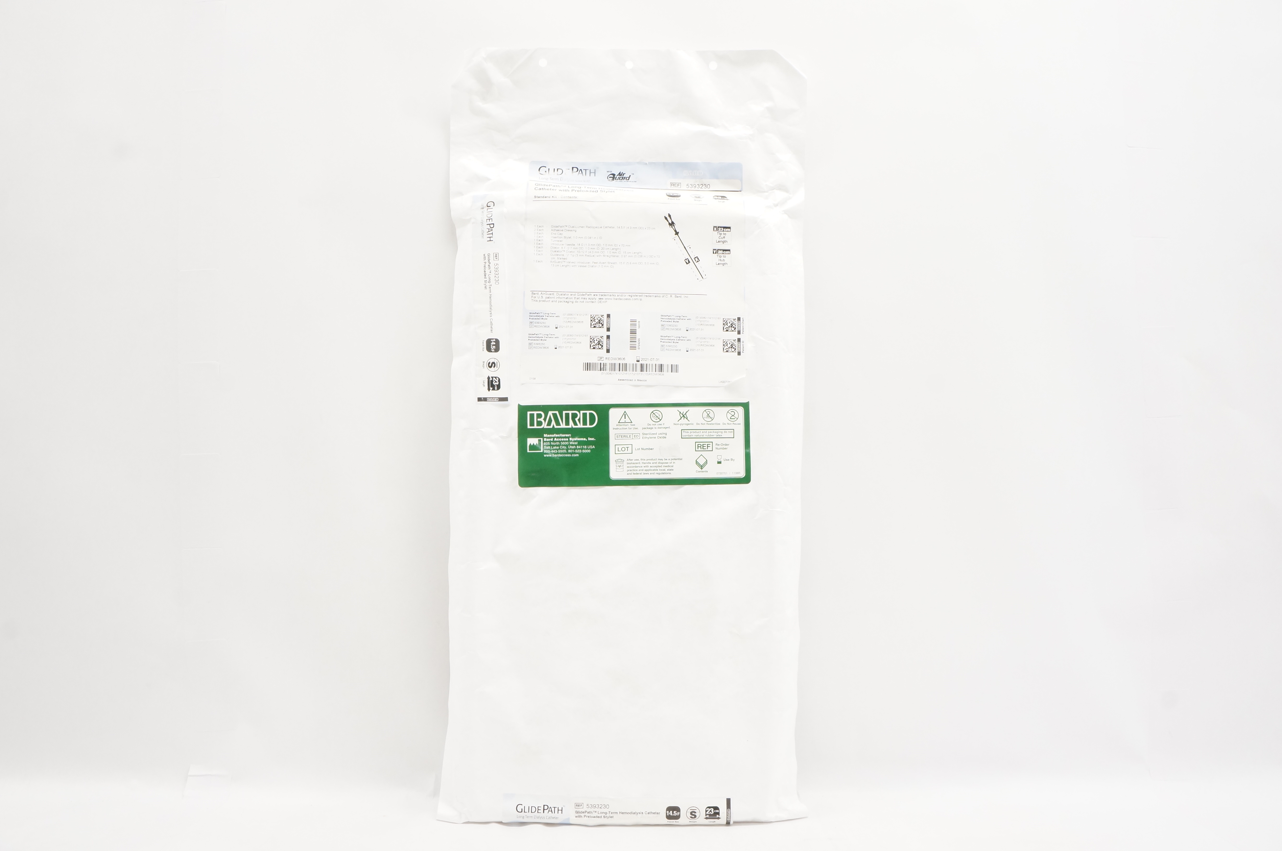 Bard 5393230 GlidePath Long-Term Hemodialysis Cath. 14.5F x 23 cm (x)
