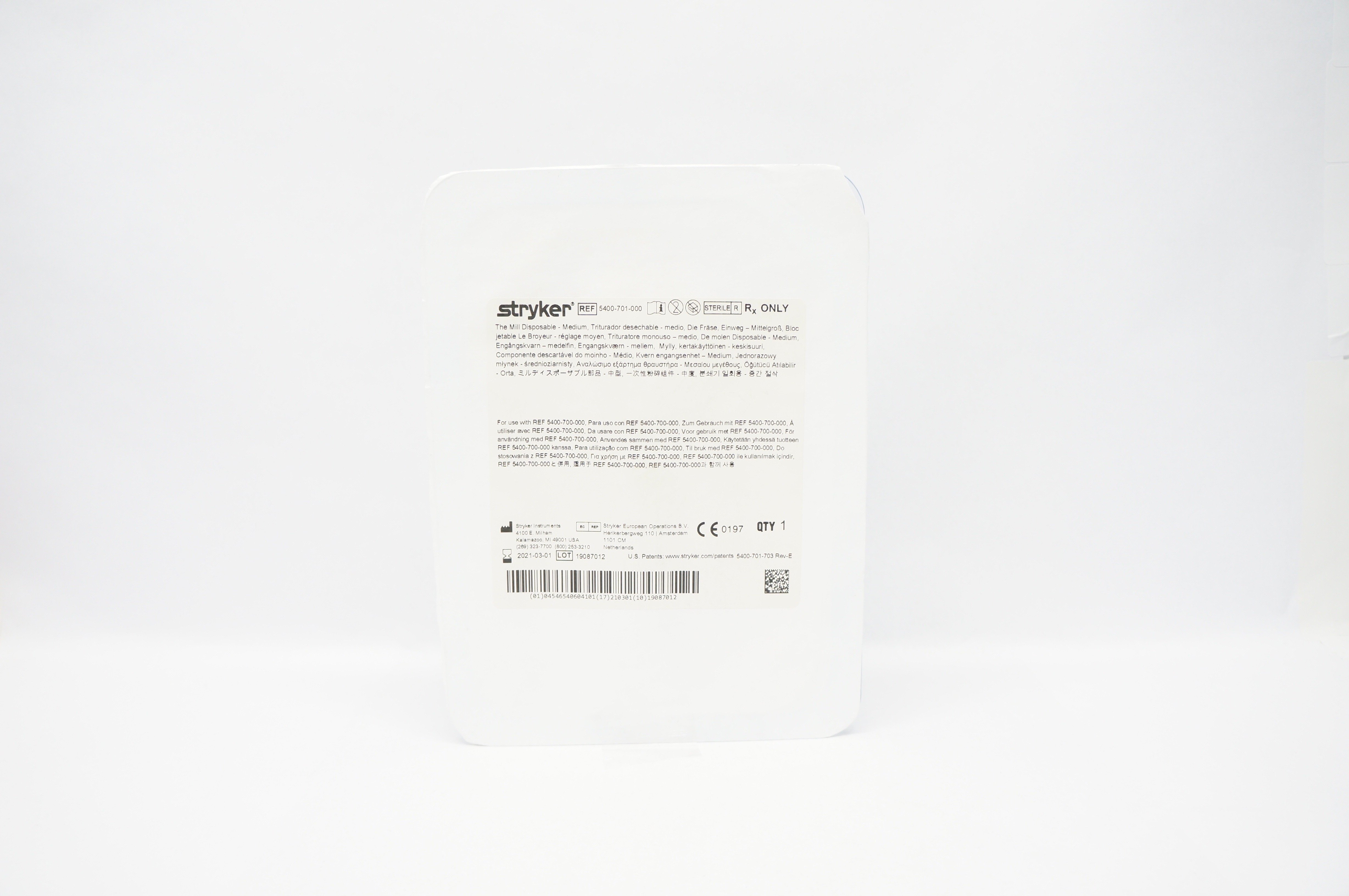 Stryker 5400-701-000 The Mill Disposable Medium (x)