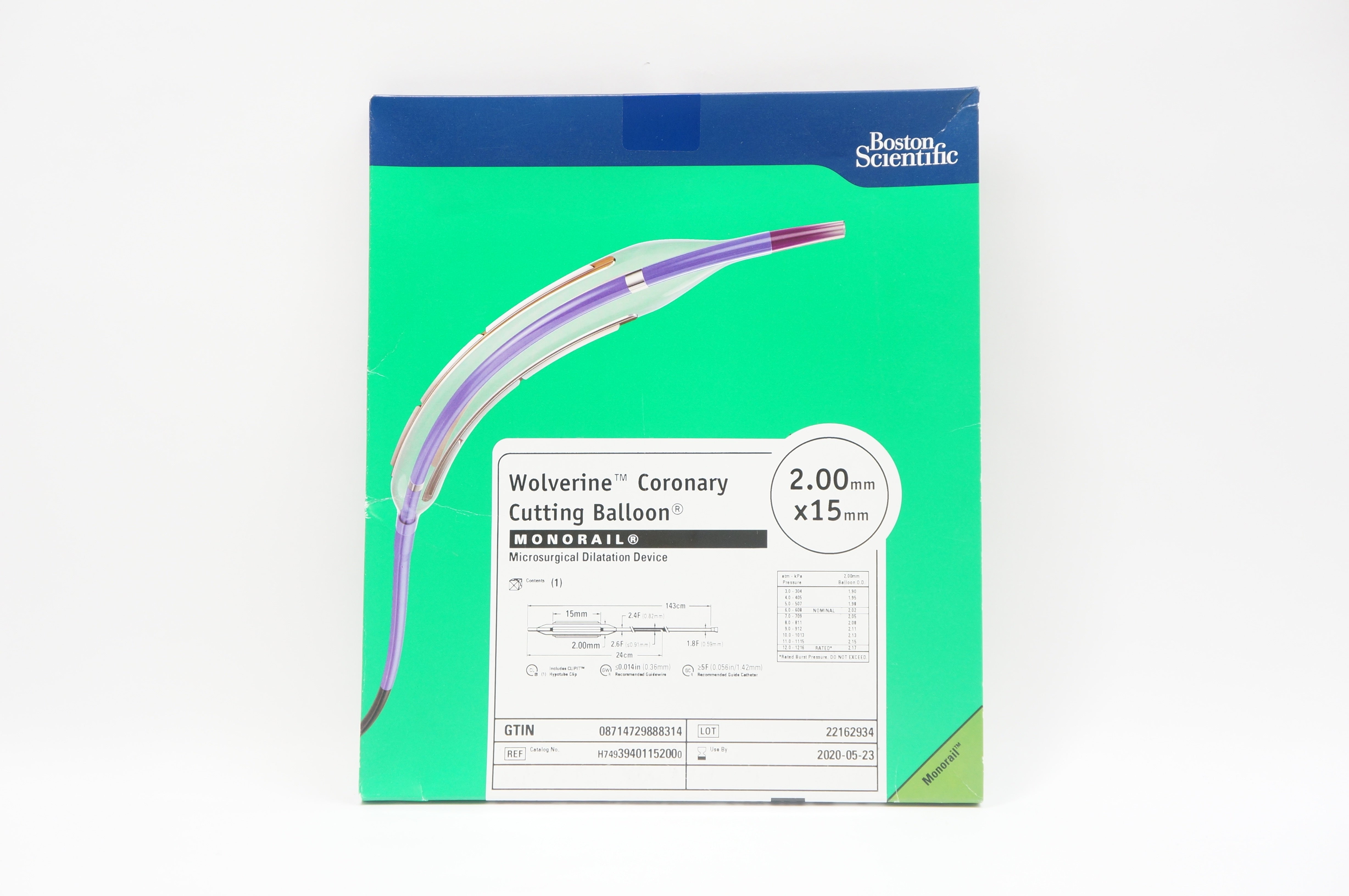 Boston Scientific 3940115200 Wolverine Coronary Cutting Balloon2mmx15mm (x)