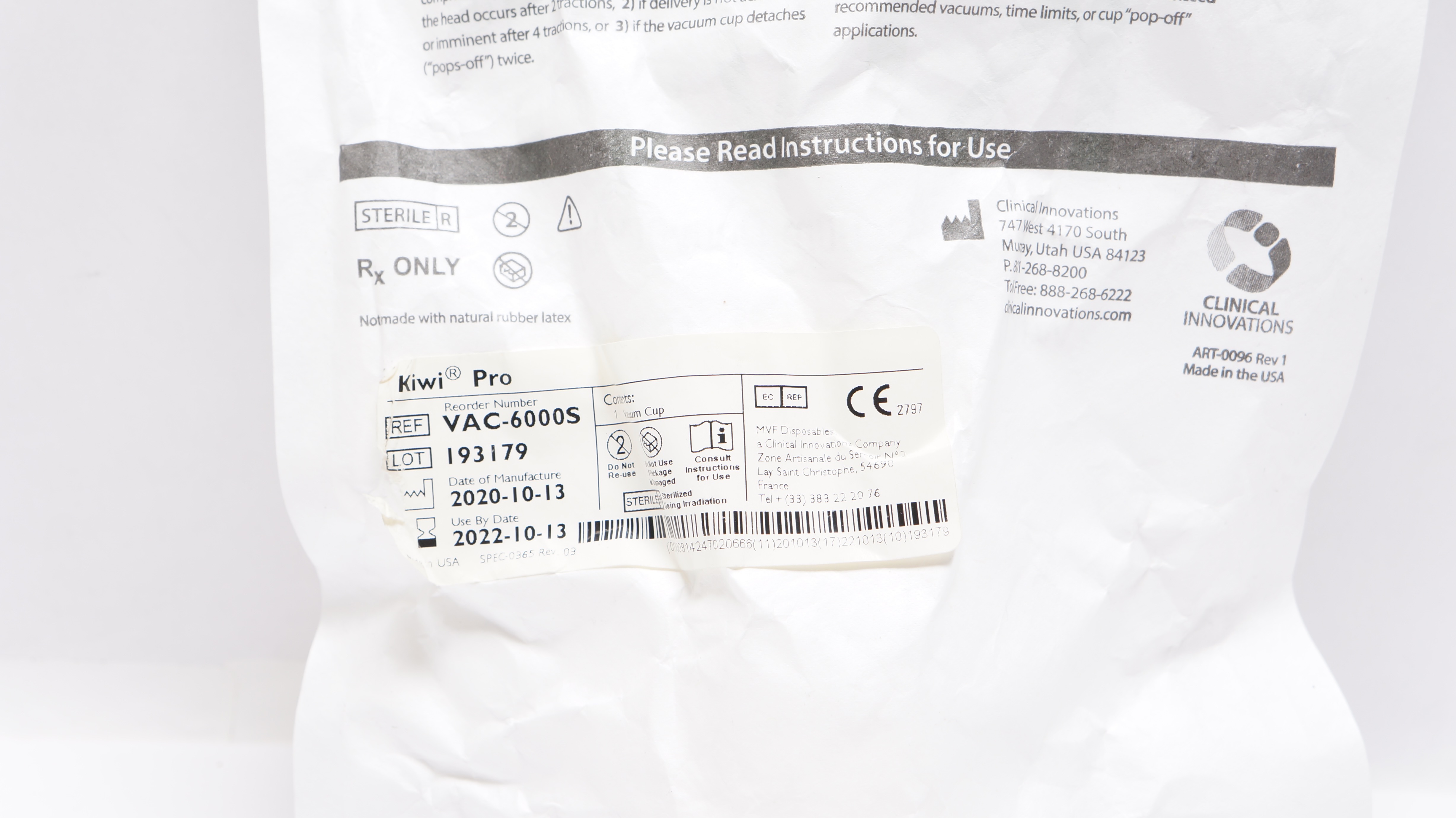 Clinical Innovations VAC-6000S Kiwi Pro Complete Vacuum Delivery System (x)
