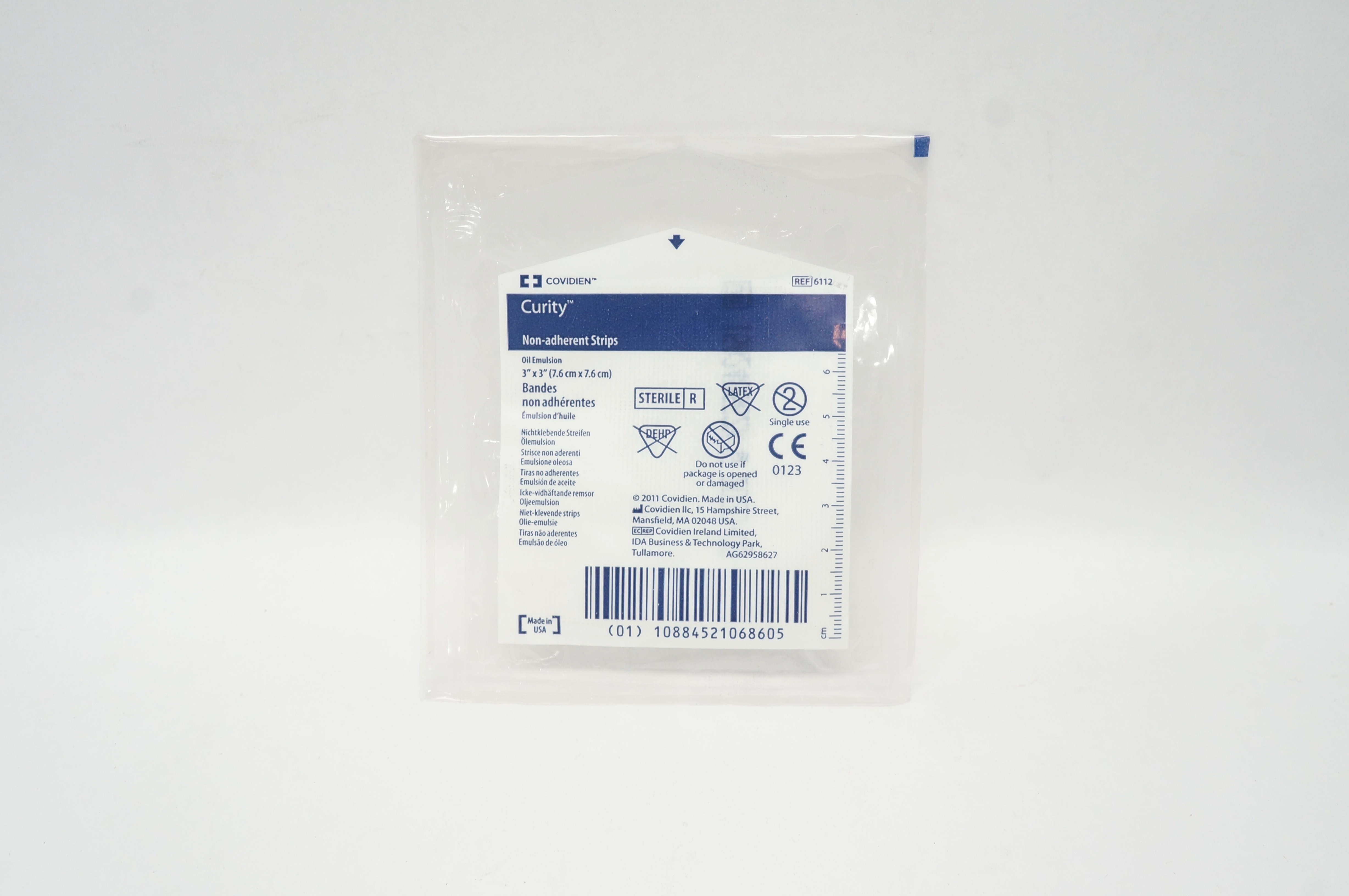 Covidien 6112 Curity Non-Adherent Strips Oil Emulsion 3inch x 3inch (x)