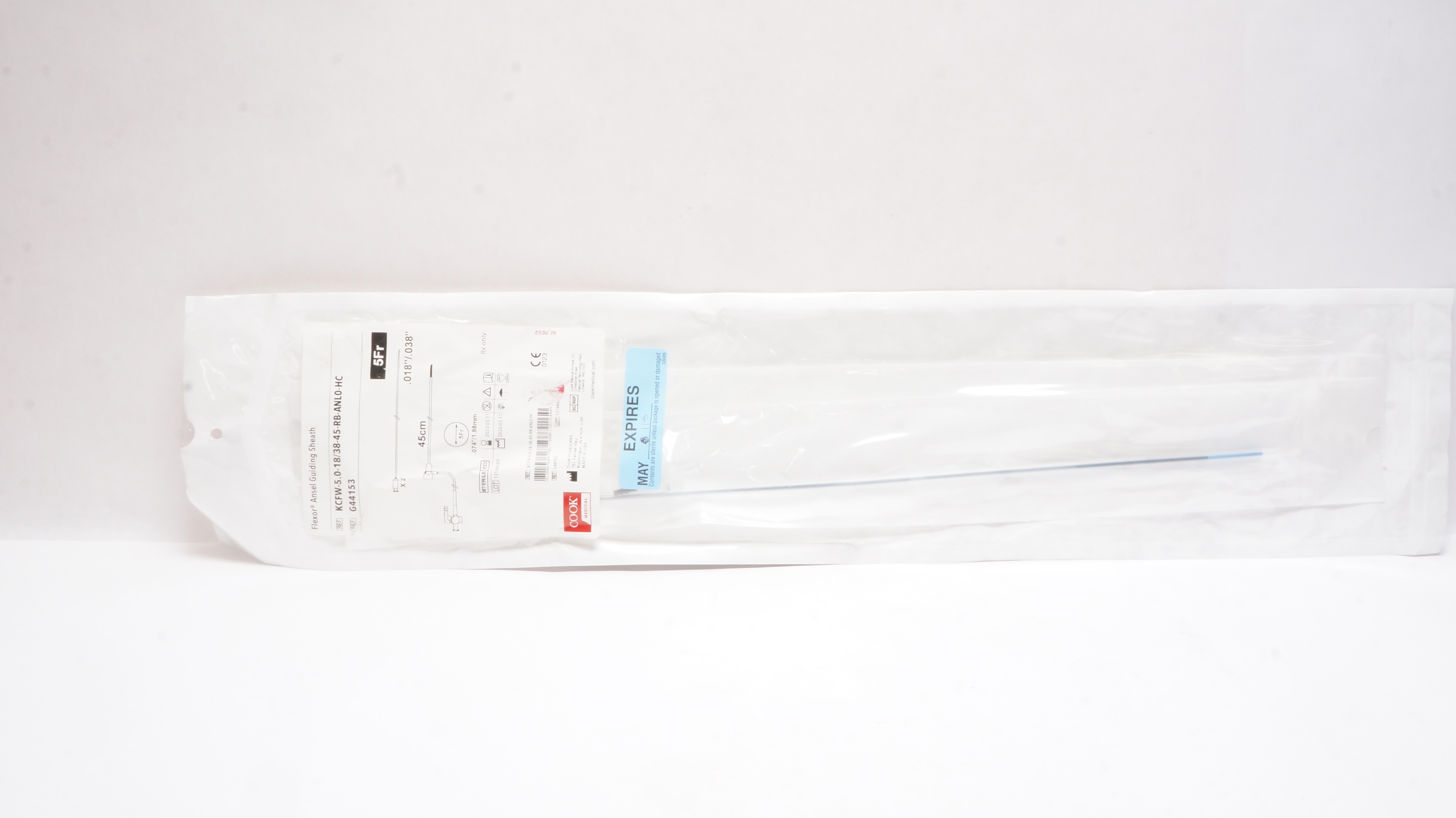 Cook G44153 Flexor Ansel Guiding Sheath 5 Fr. X 45 cm Length (x)
