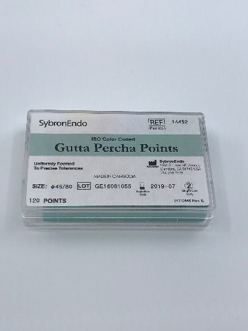 SybronEndo 14452 Gutta Percha Points Size #45/80 ~ Pack of 120