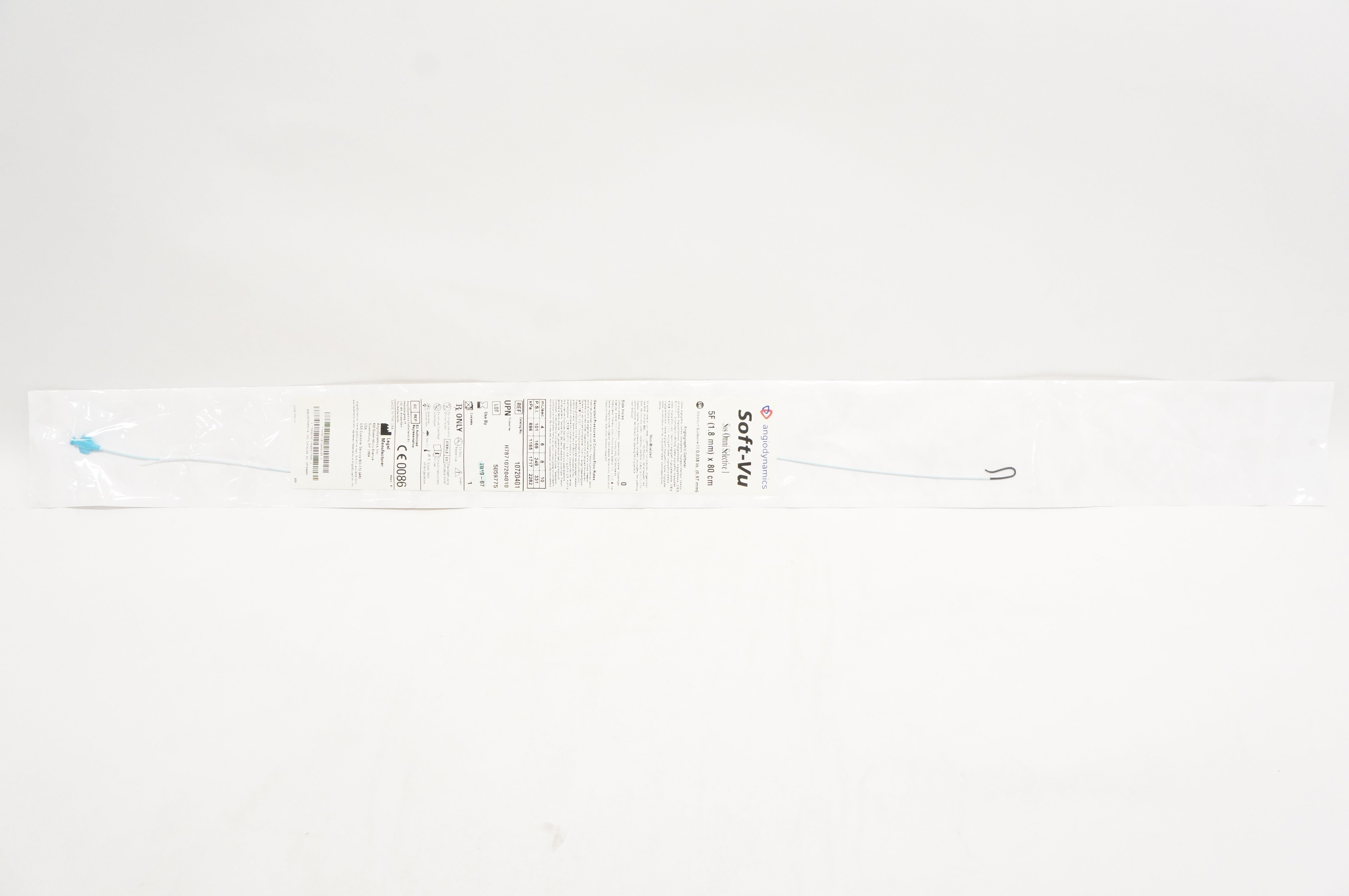 Angiodynamics 10720401 Soft-Vu Sos Omni Selective1 Angiographic Cath.5Fx80cm (x)