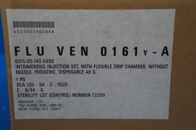 Venusa 72289 Flu Ven Intravenous Injection Set with Flexible Drip ~ Box of 10