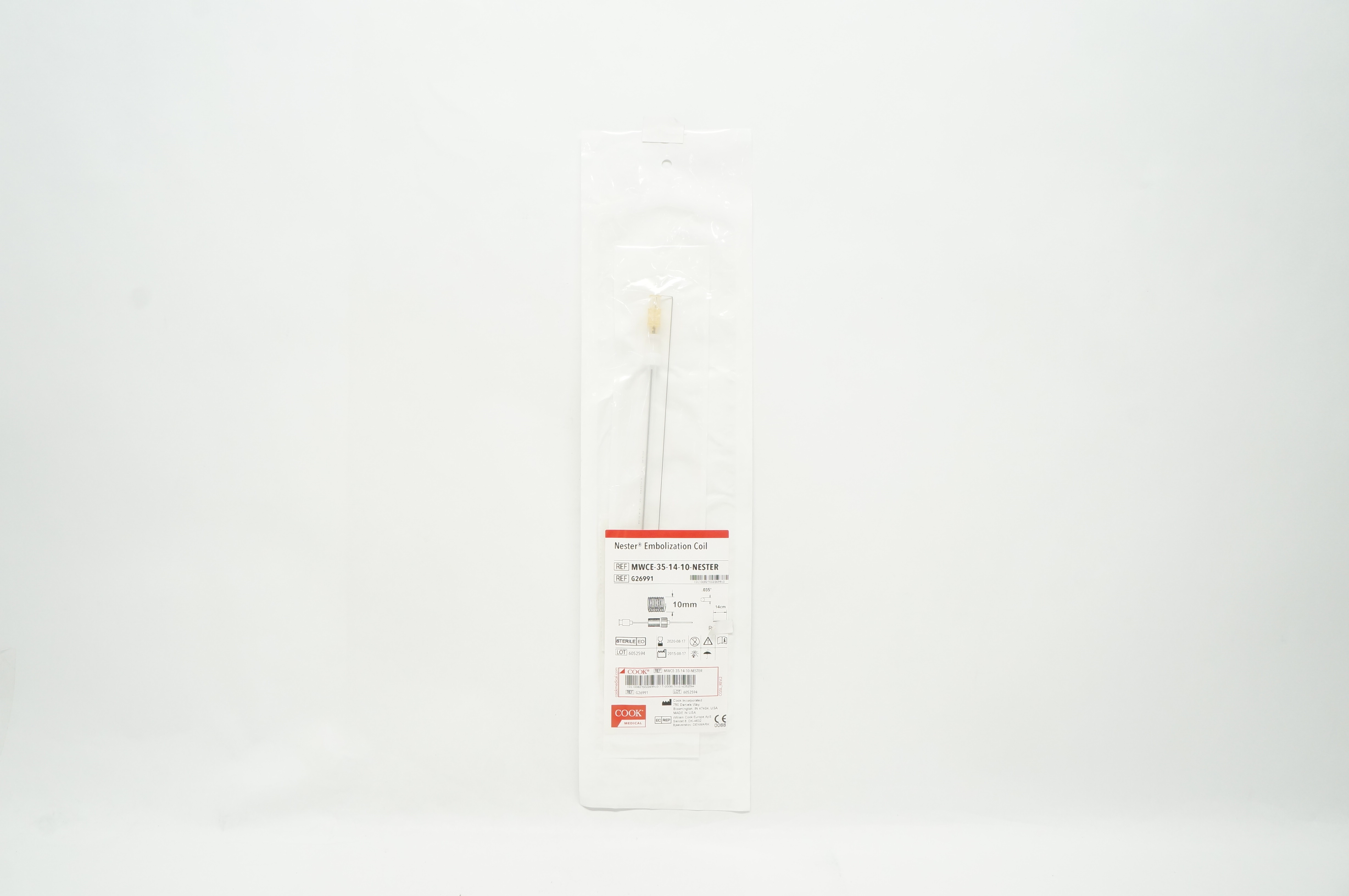 Cook Medical G26991 Nester Embolization Coil 10mm 0.035inch (x)