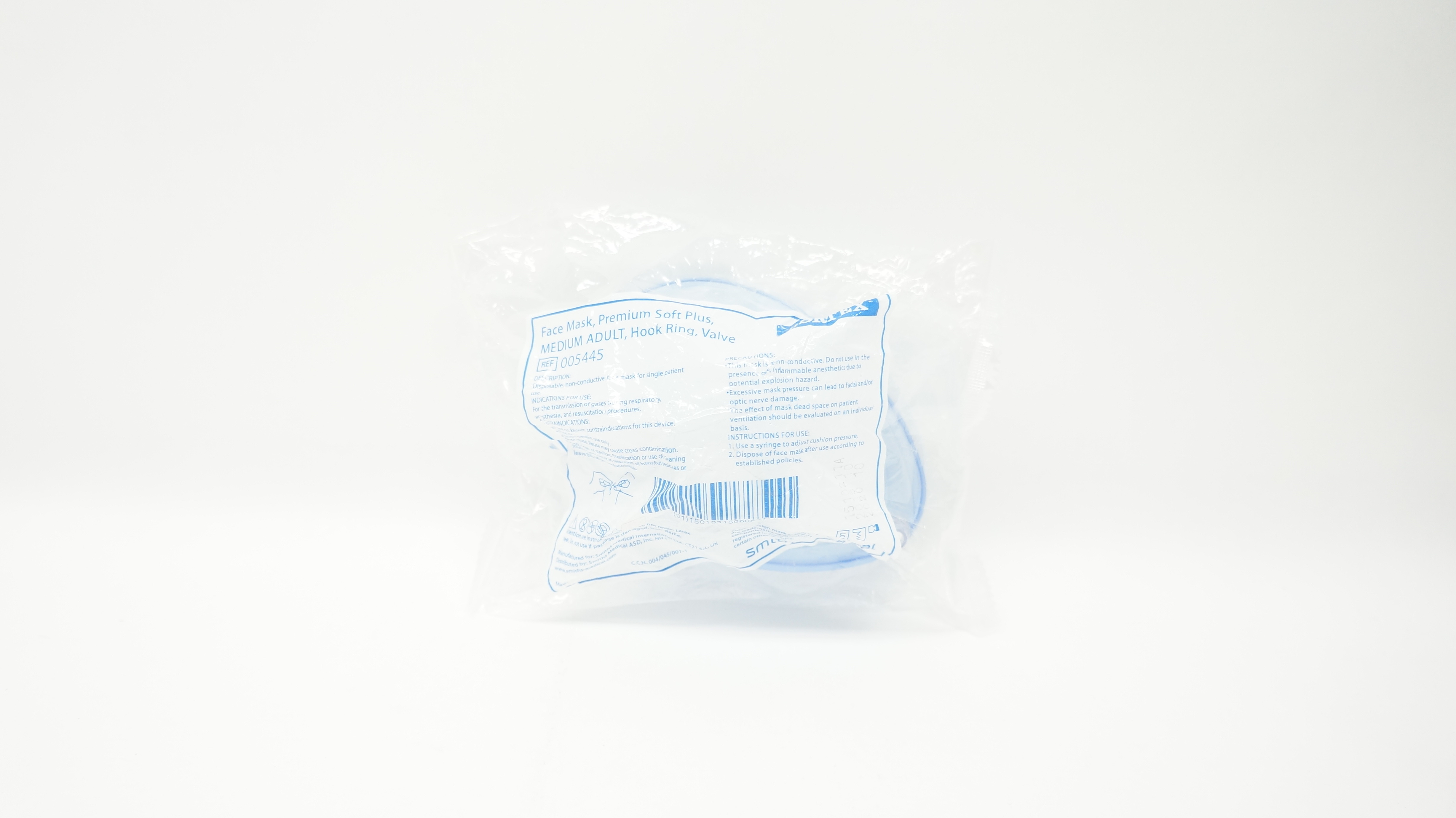 Smiths Medical 005445 Face Mask, Premium Soft Plus Medium Adult