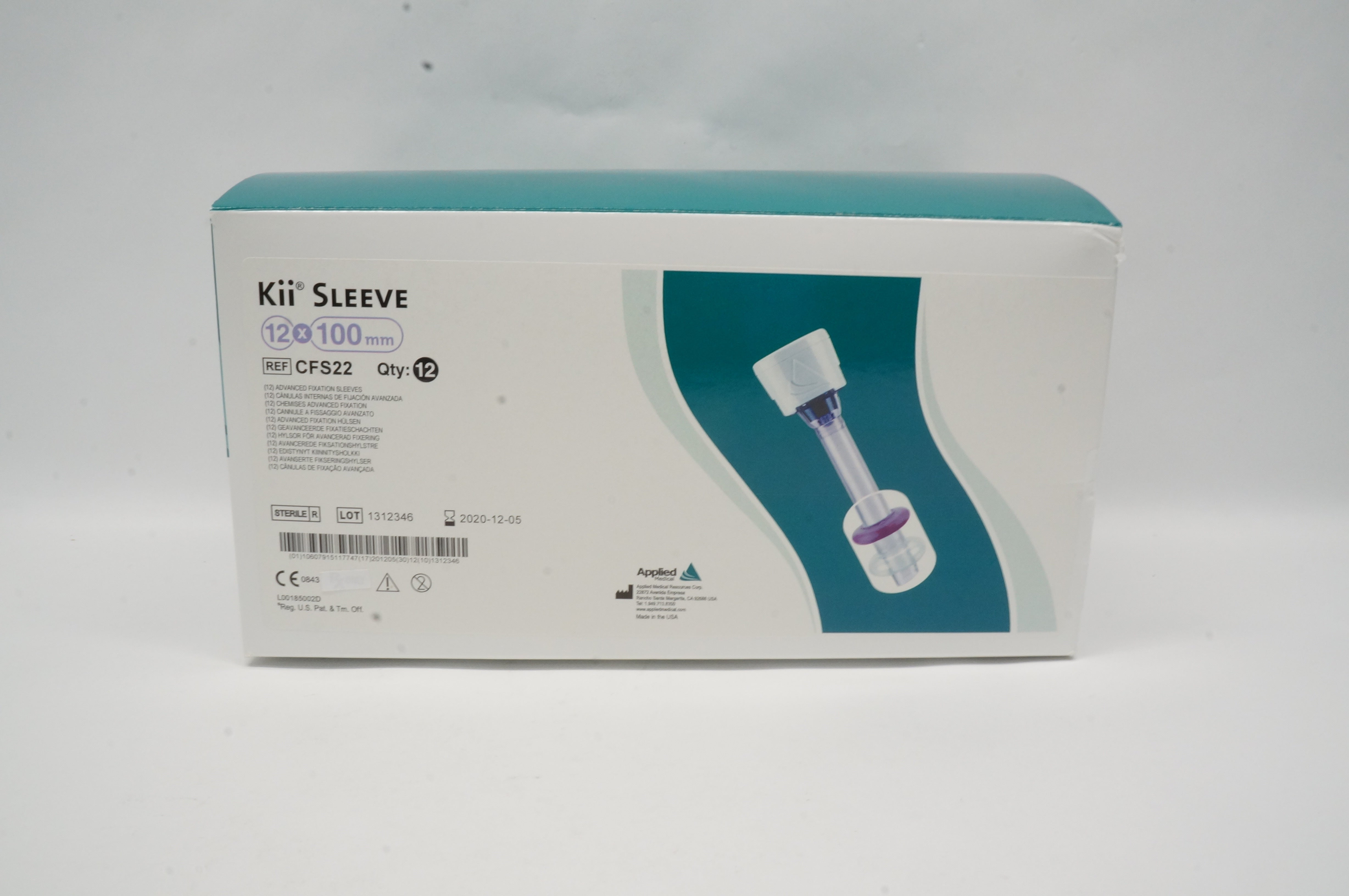Applied Medical CFS22 Kii Advanced Fixation Sleeve 12 x 100mm (x) - Box of 11