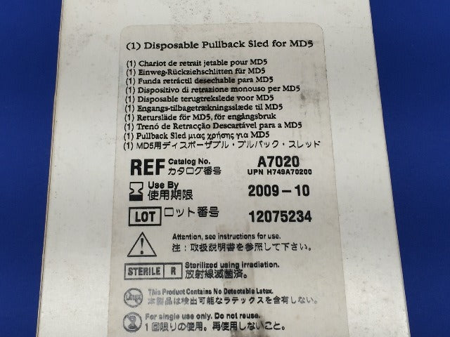 Boston Scientific A7020 Disposable Pullback Sled For MD5 (x)