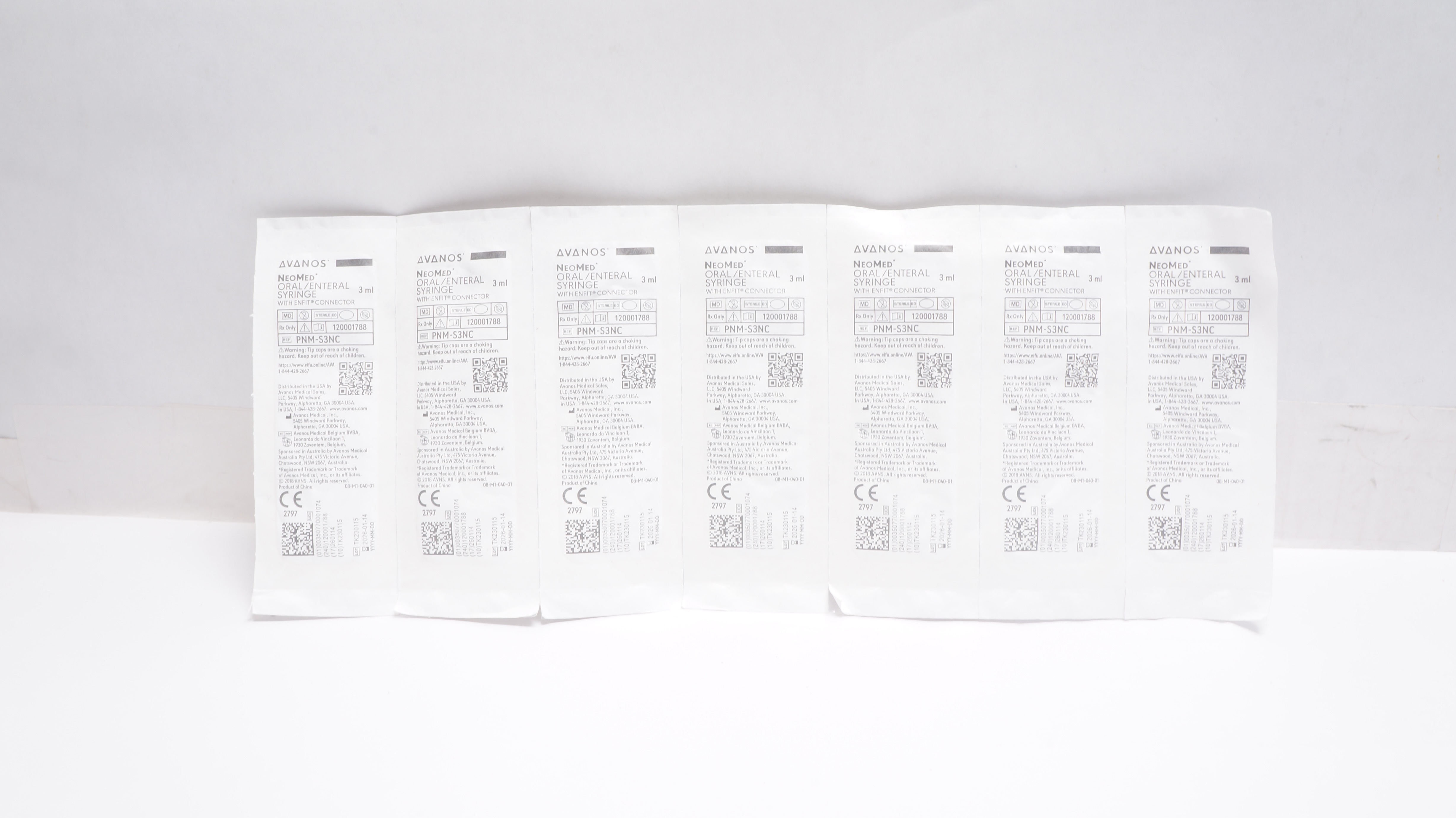 Avanos PNMS3NC NeoMed Oral/Enteral Syringe W/Enfit Connector,3ml Lot