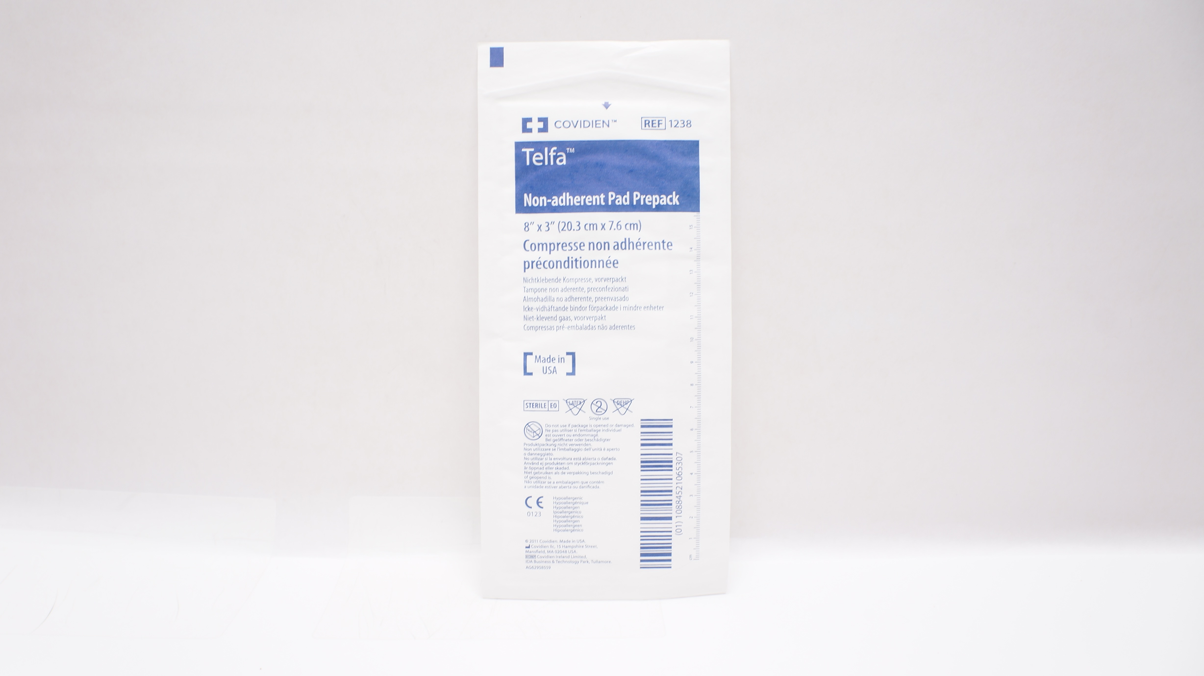Covidien 1238 Telfa Non-Adherent Pad Prepack 8inch x 3inch