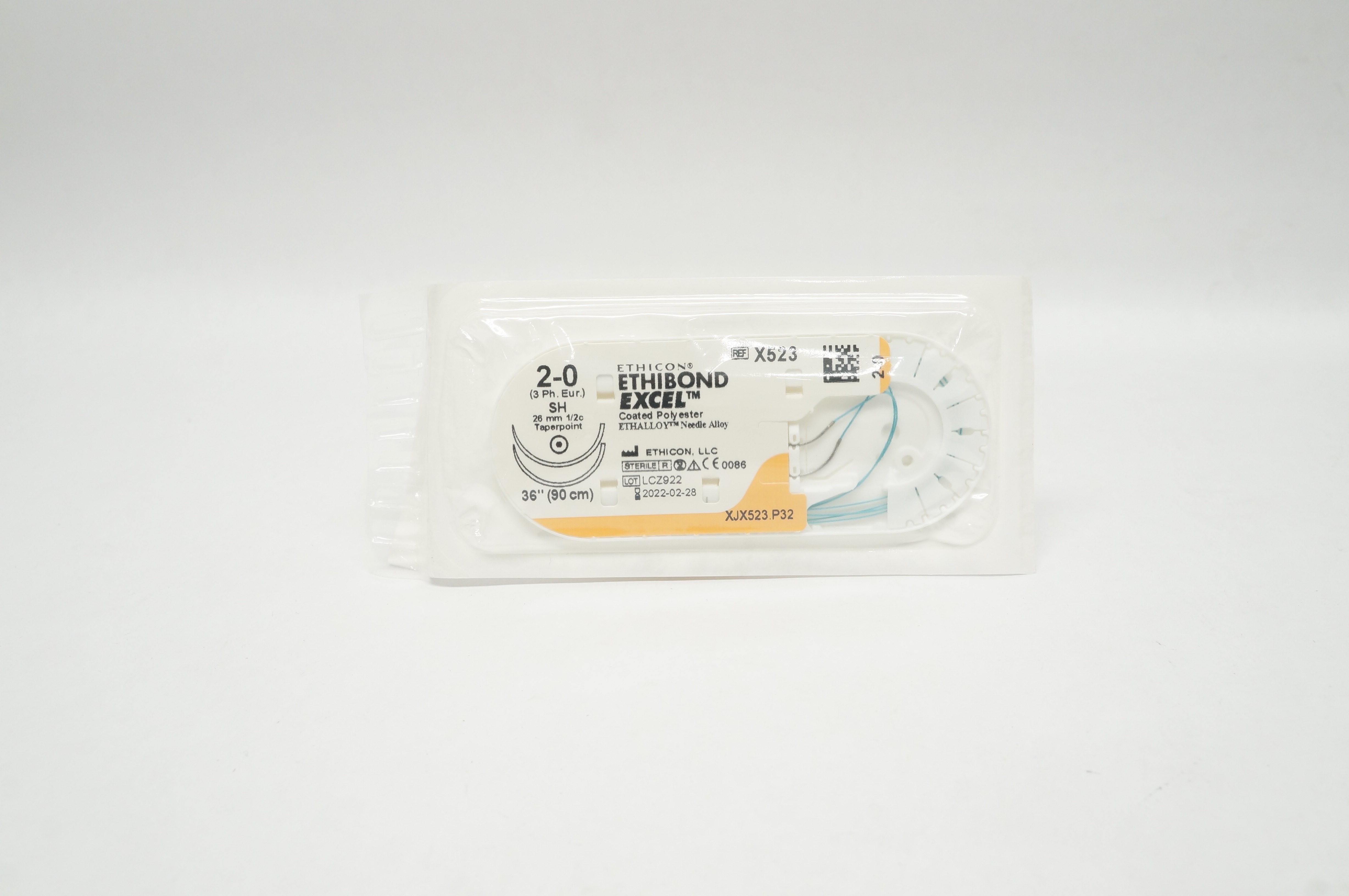 Ethicon X523 20 Ethibond Excel Surgical Stre SH 26mm 1/2c Taperpoint