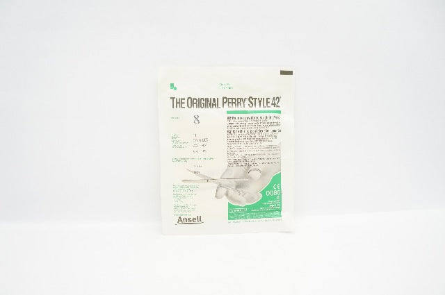 Ansell 5711105 The Original Perry White Latex Powdered Surgical Gloves, Size 8