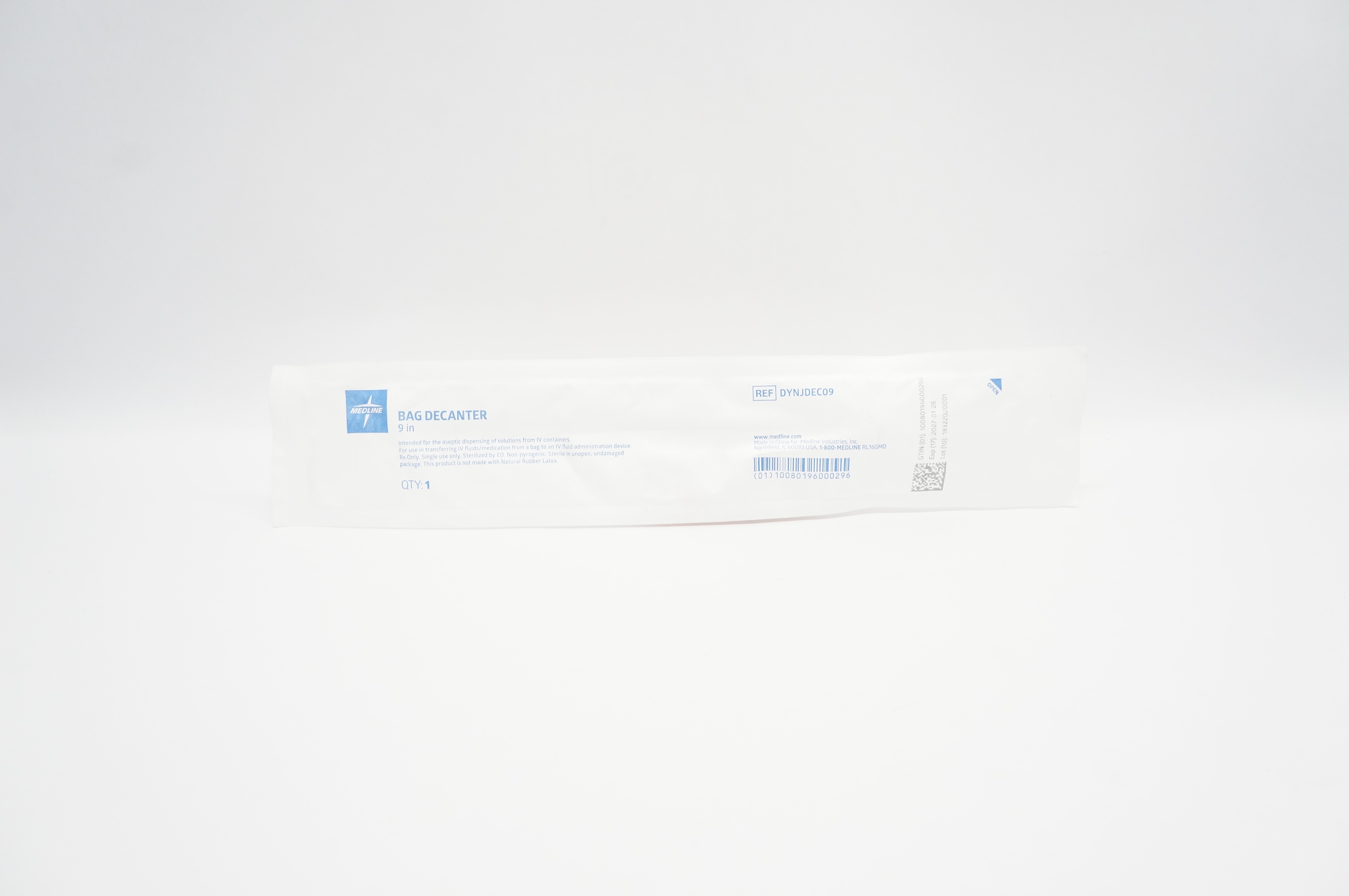 Medline DYNJDEC09 Bag Decanter 9 inch