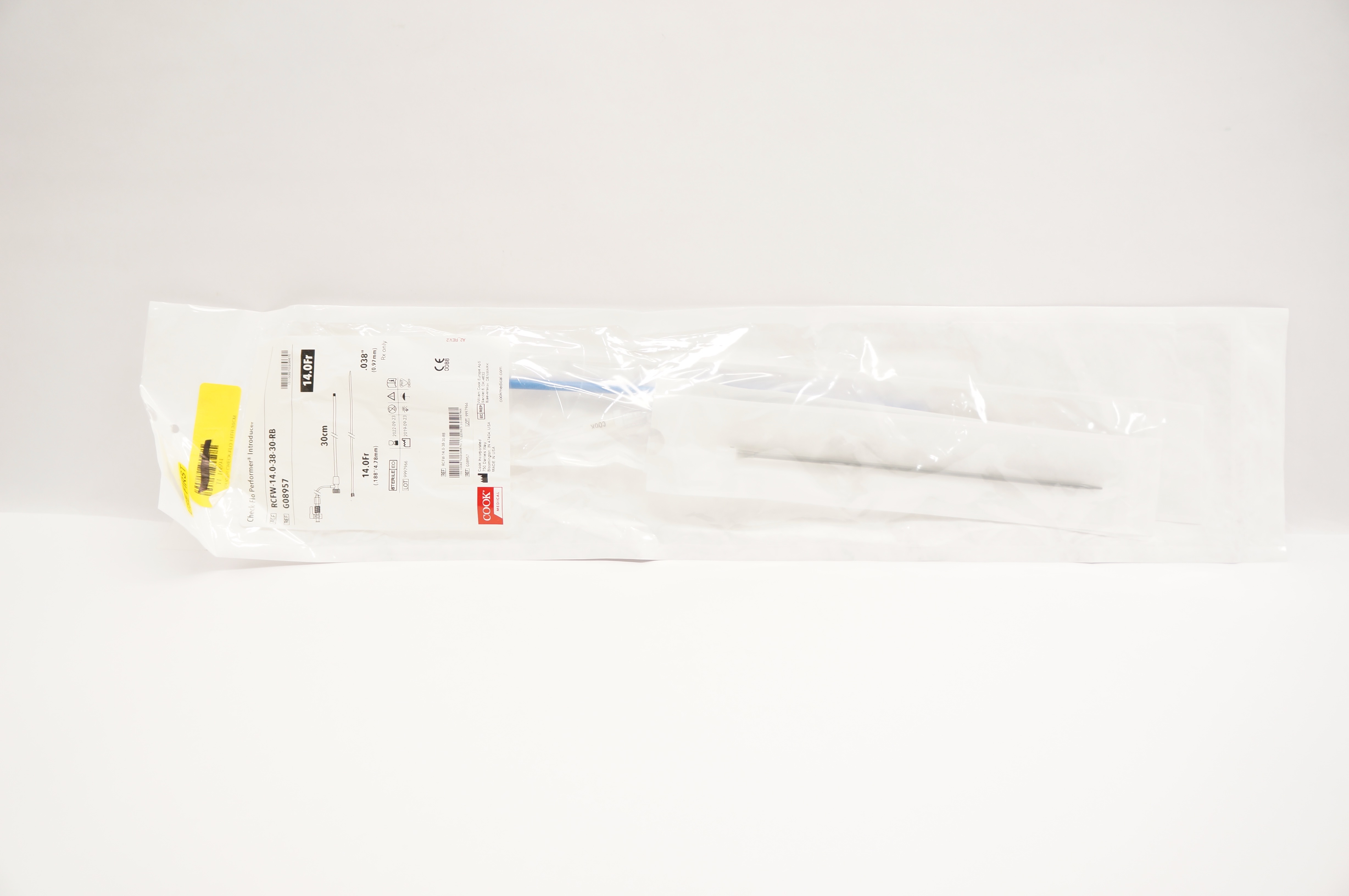 Cook Medical G08957 Check-Flo Performer Introducer 14Fr. x 30cm x .038inch (x)