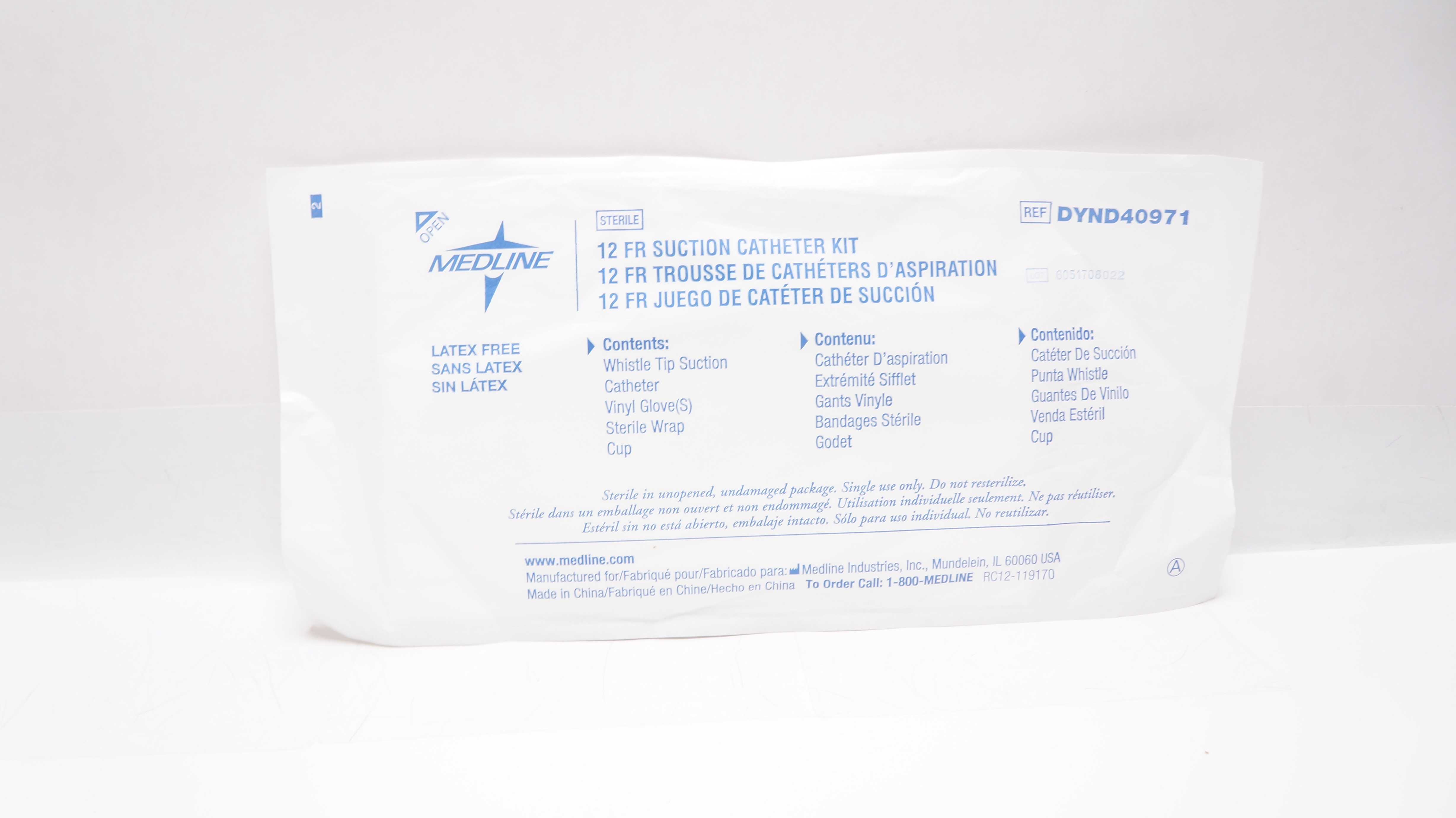 Medline DYND40971 12Fr Suction Catheter Kit