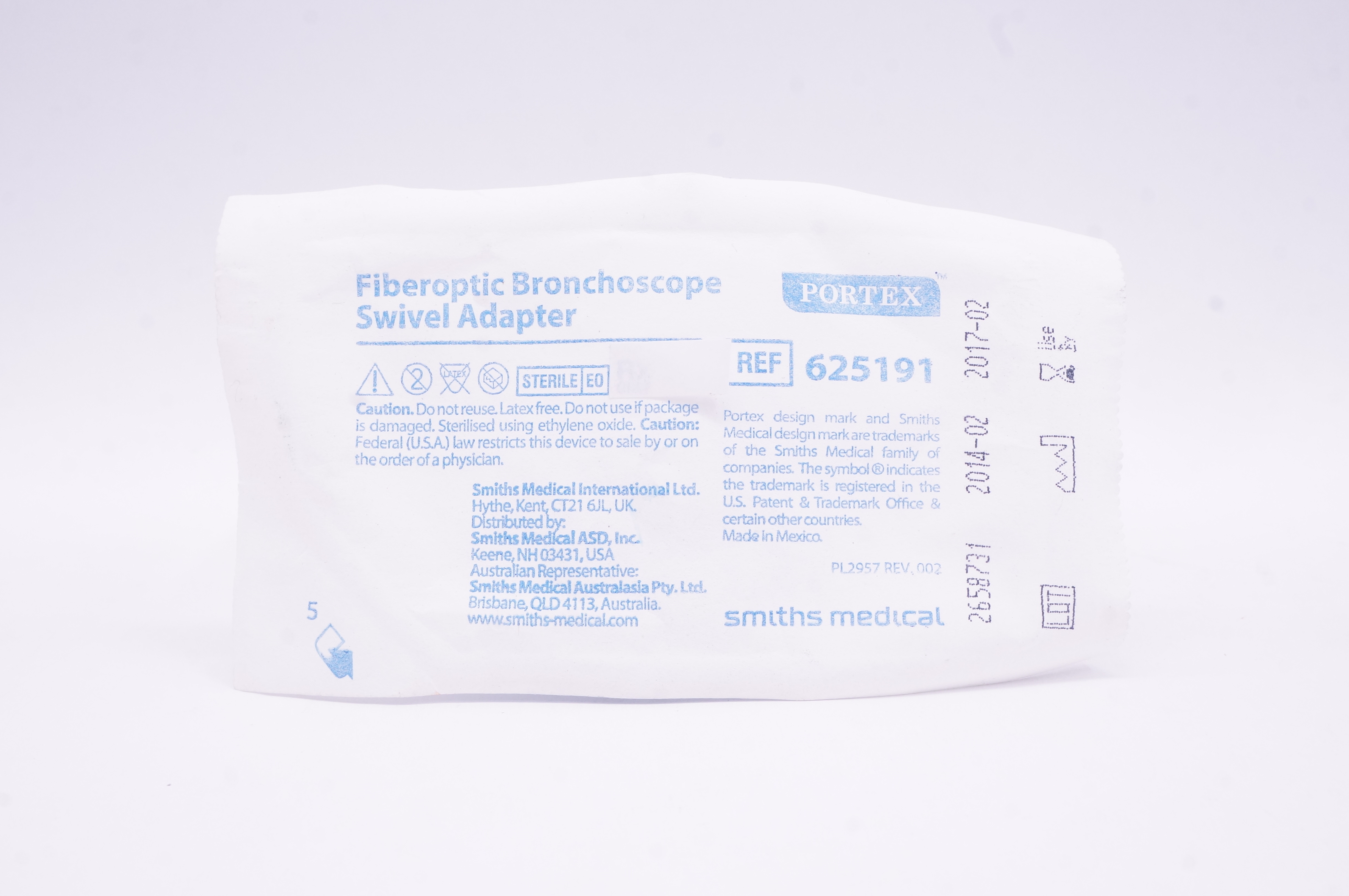 Smiths Medical 625191 Portex Fiberoptic Bronchoscope Swivel Adapter (x)