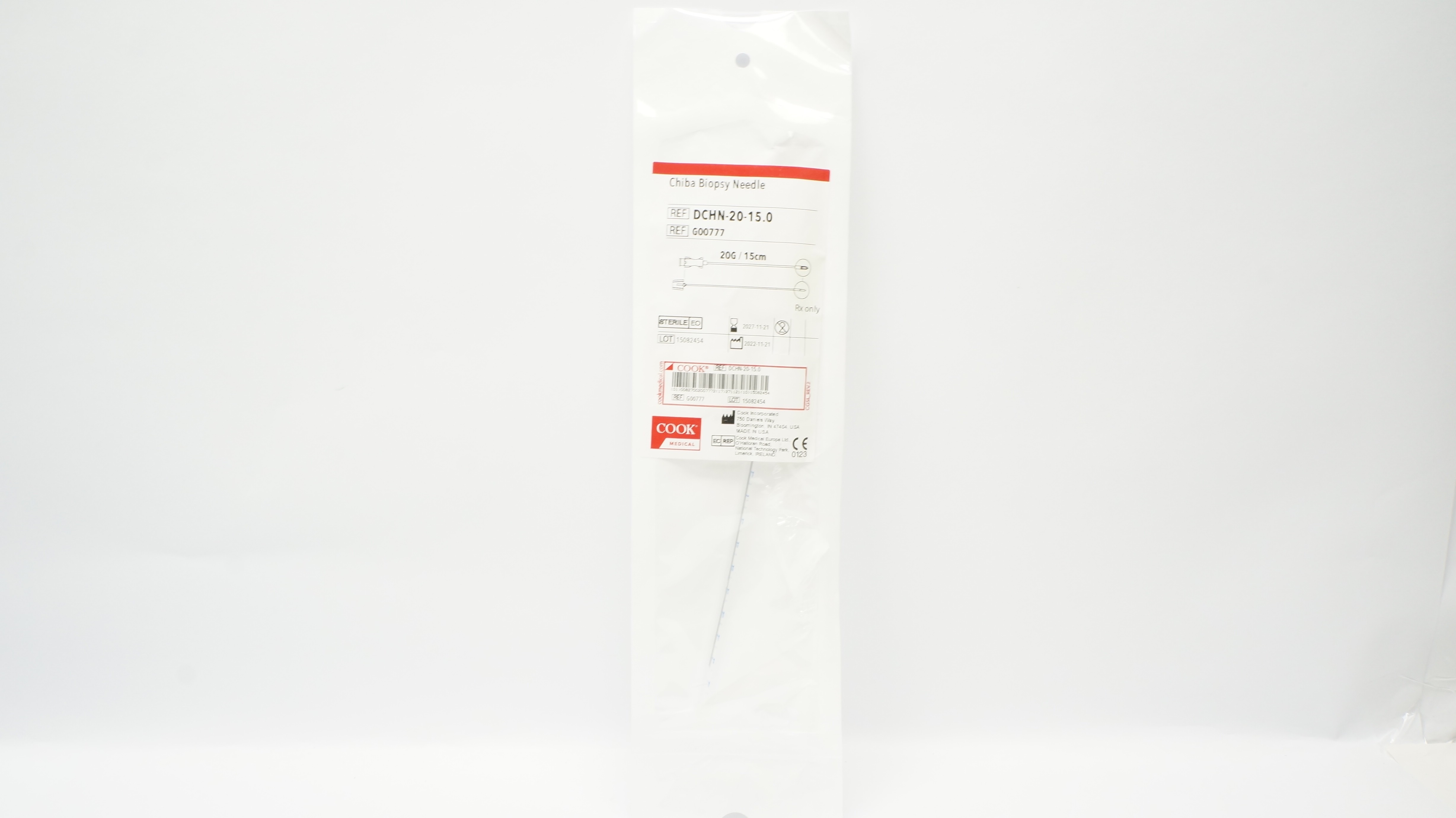 Cook Medical G00777 Chiba Biopsy Ndle 20G /15 cm
