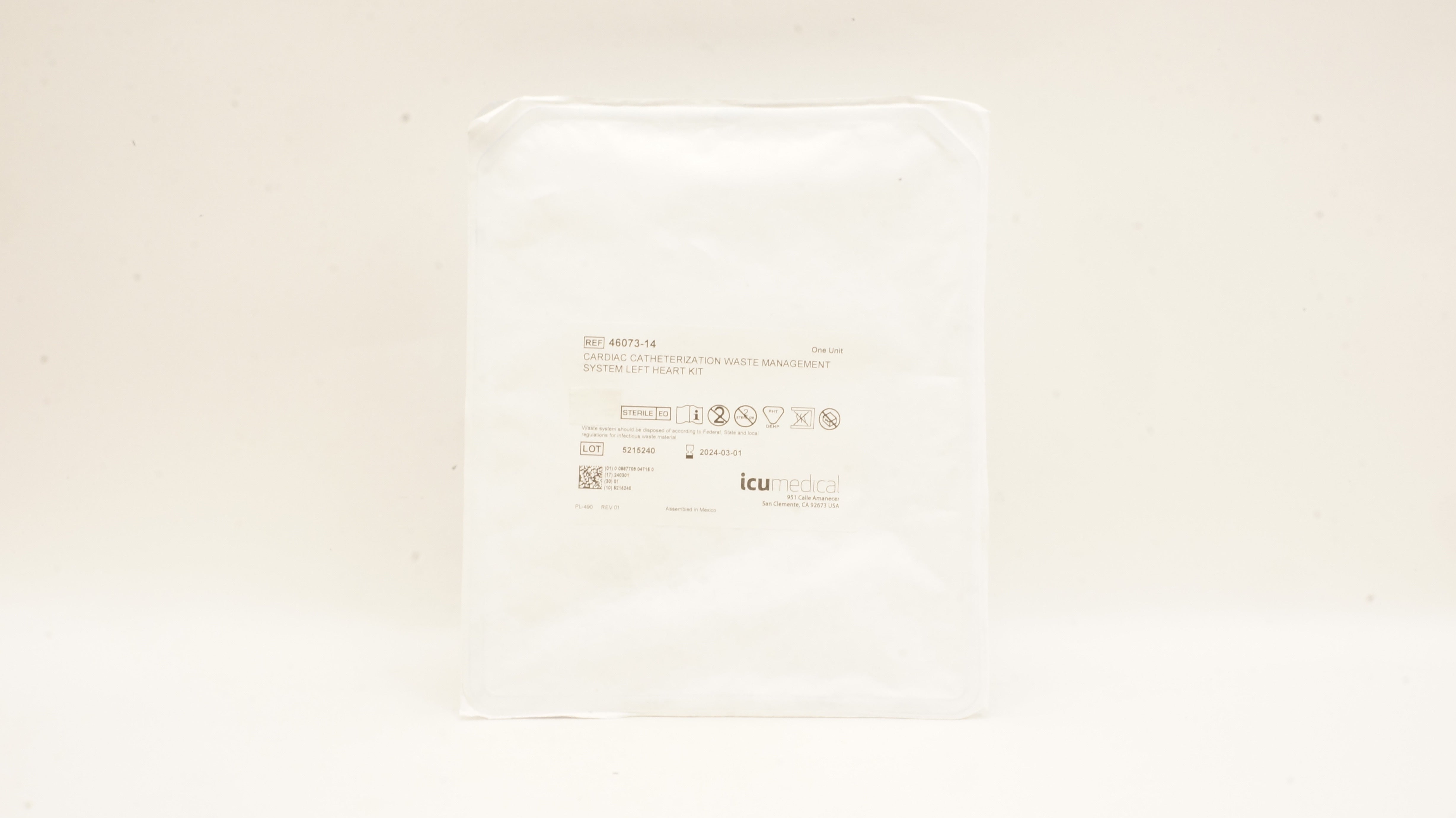 ICU Medical 46073-14 Cardiac Catheterization Waste Management System Kit