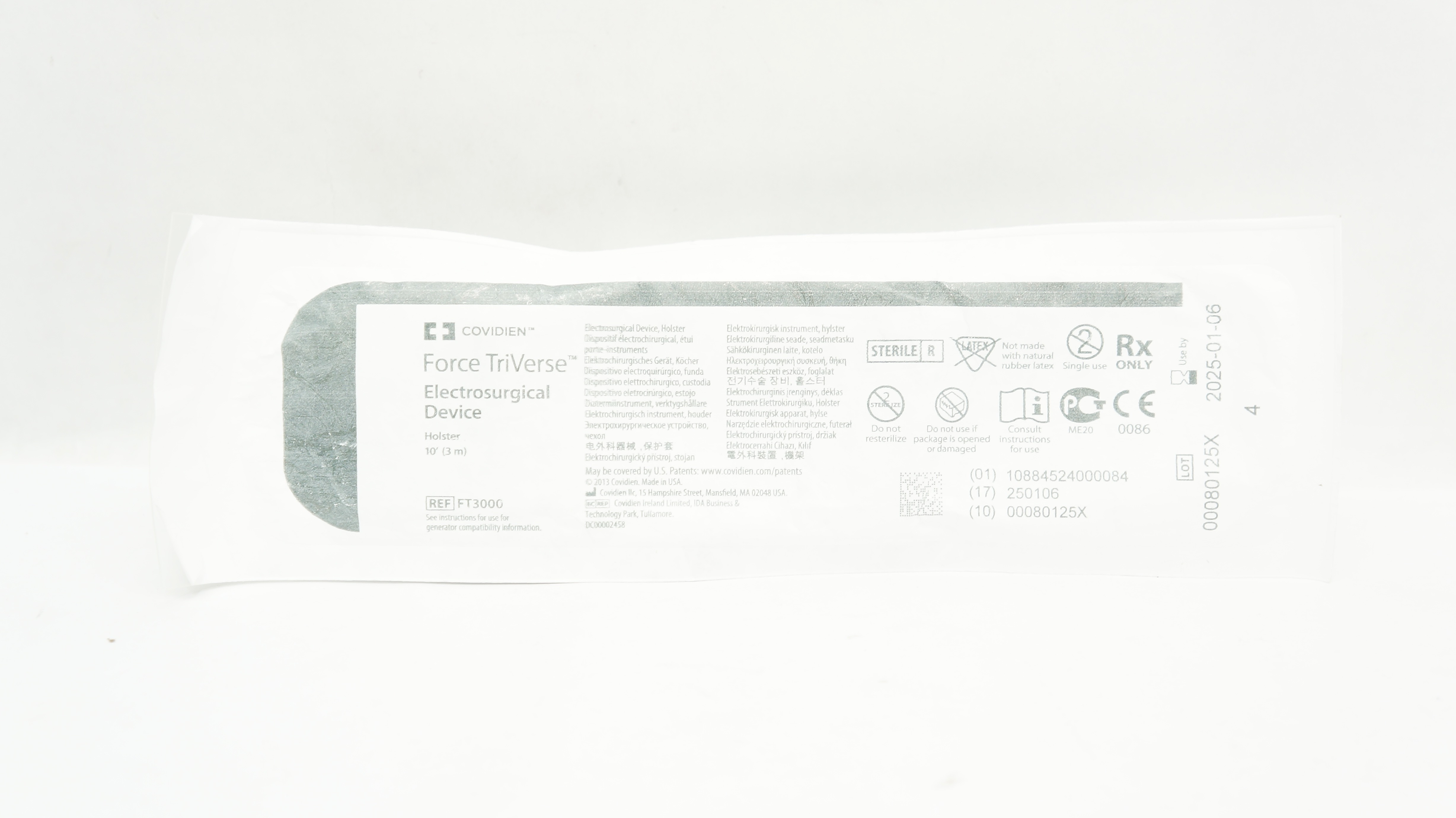 Covidien FT3000 Force TriVerse Electrosurgical Device Holster 10Ft.