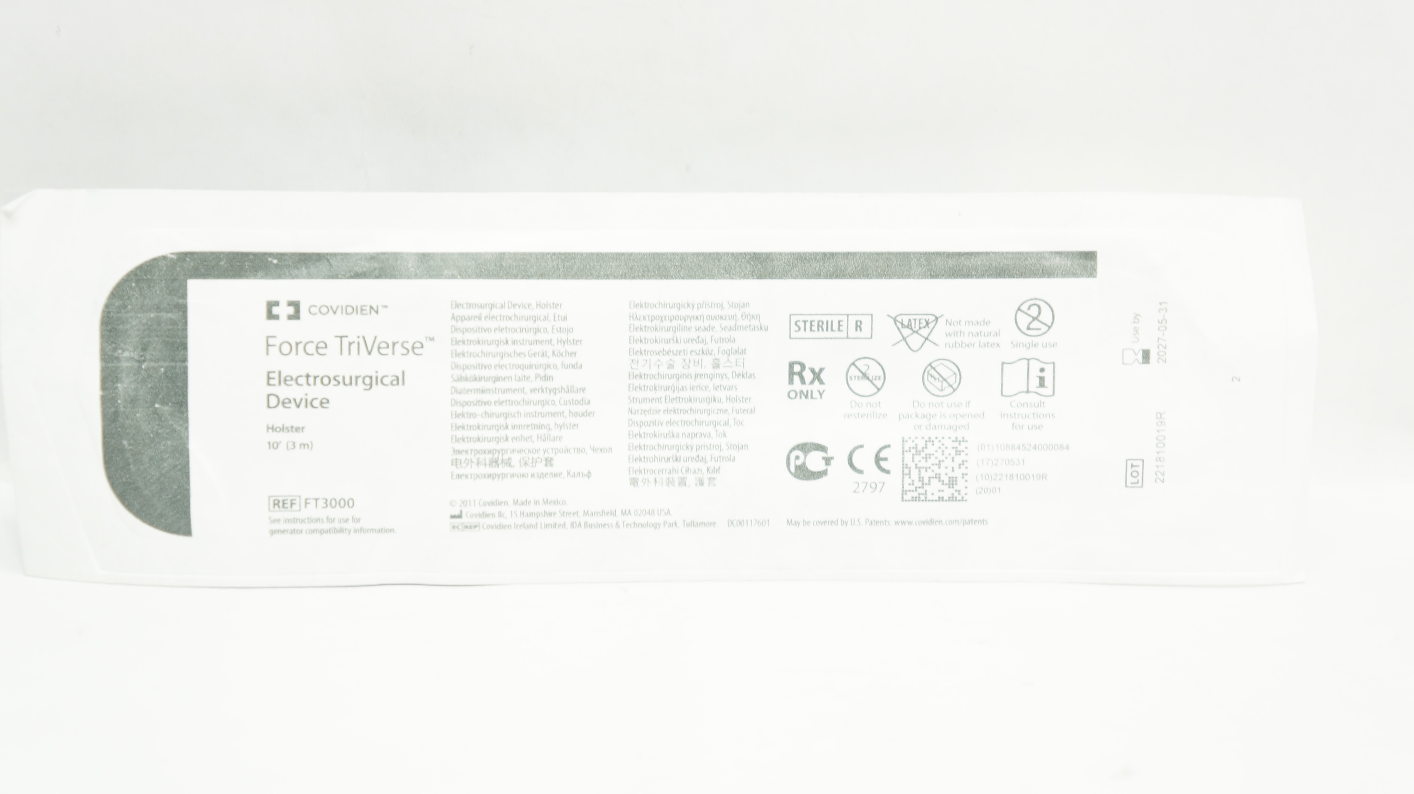 Covidien FT3000 Force TriVerse Electrosurgical Device Holster 10Fr