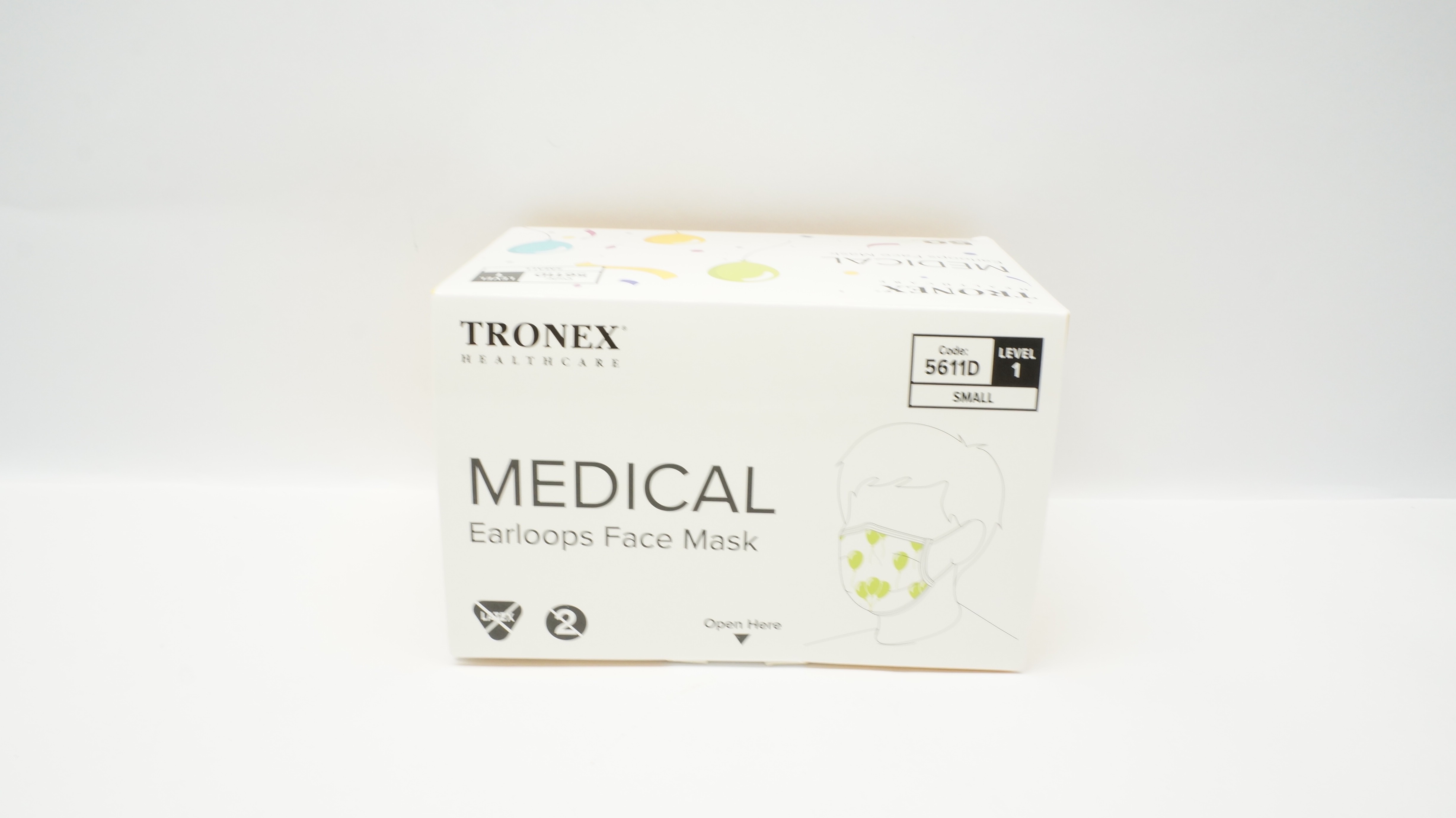 Tronex 5611D Medical Earloops Face Mask, Small, Level 1 (x) - Box of 50