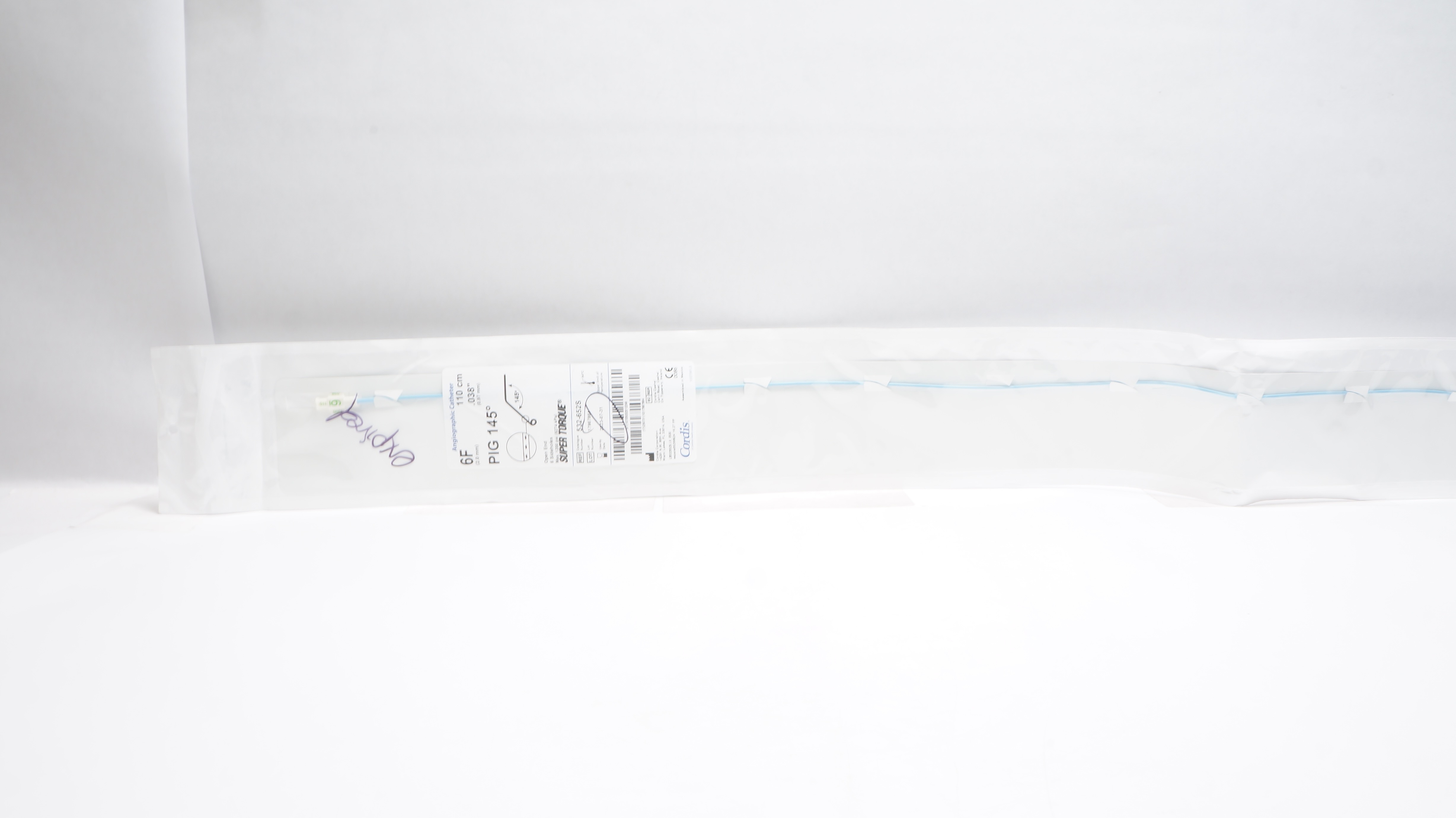 Cordis 532-652S Super Torque Angiographic Cath. PIG 145° 6F x 110cm x .038inch(x)