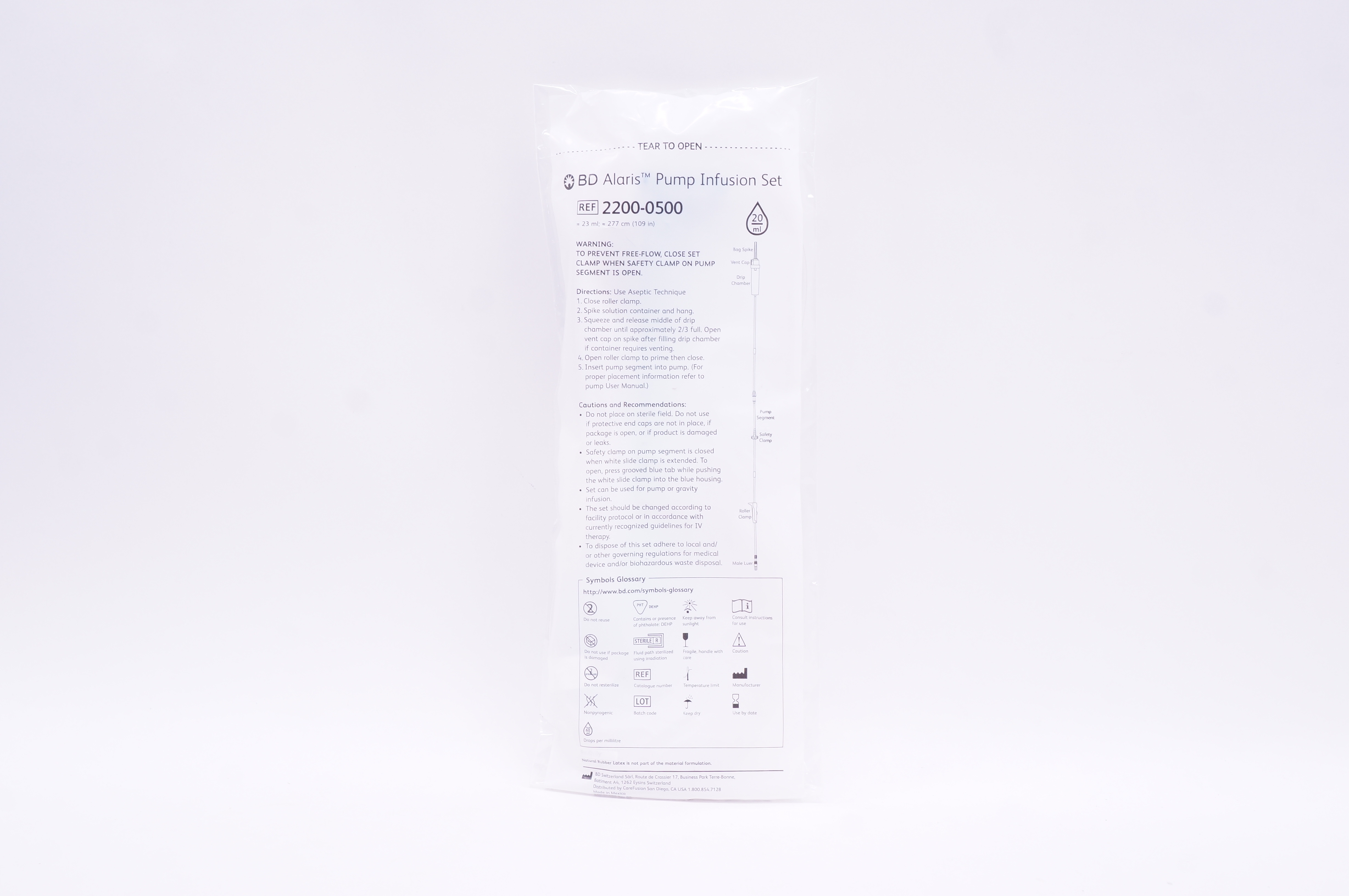 BD 2200-0500 Alaris Pump Infusion Set 20ml