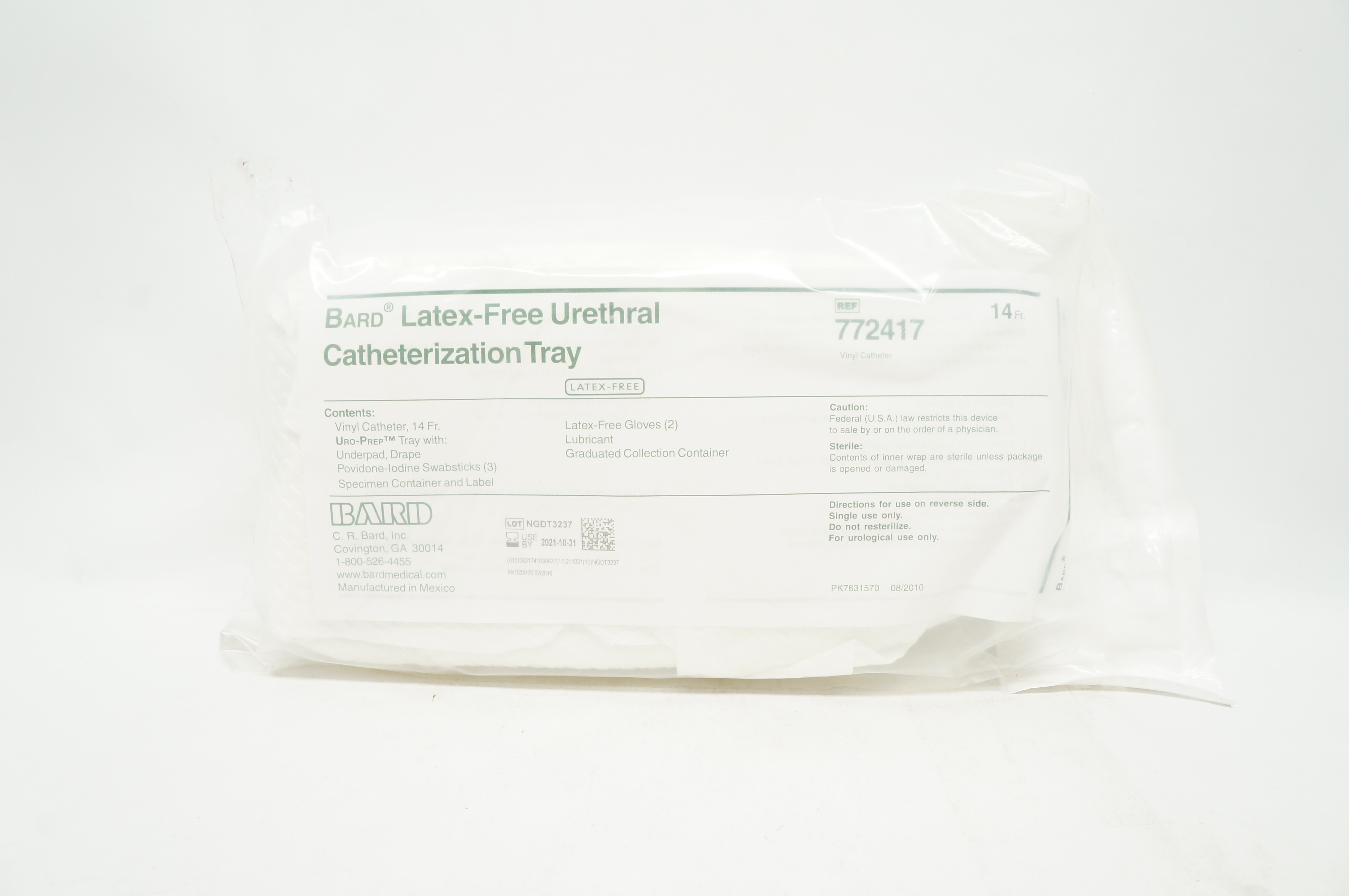 Bard 772417 Latex-Free Urethral Catheterization Tray