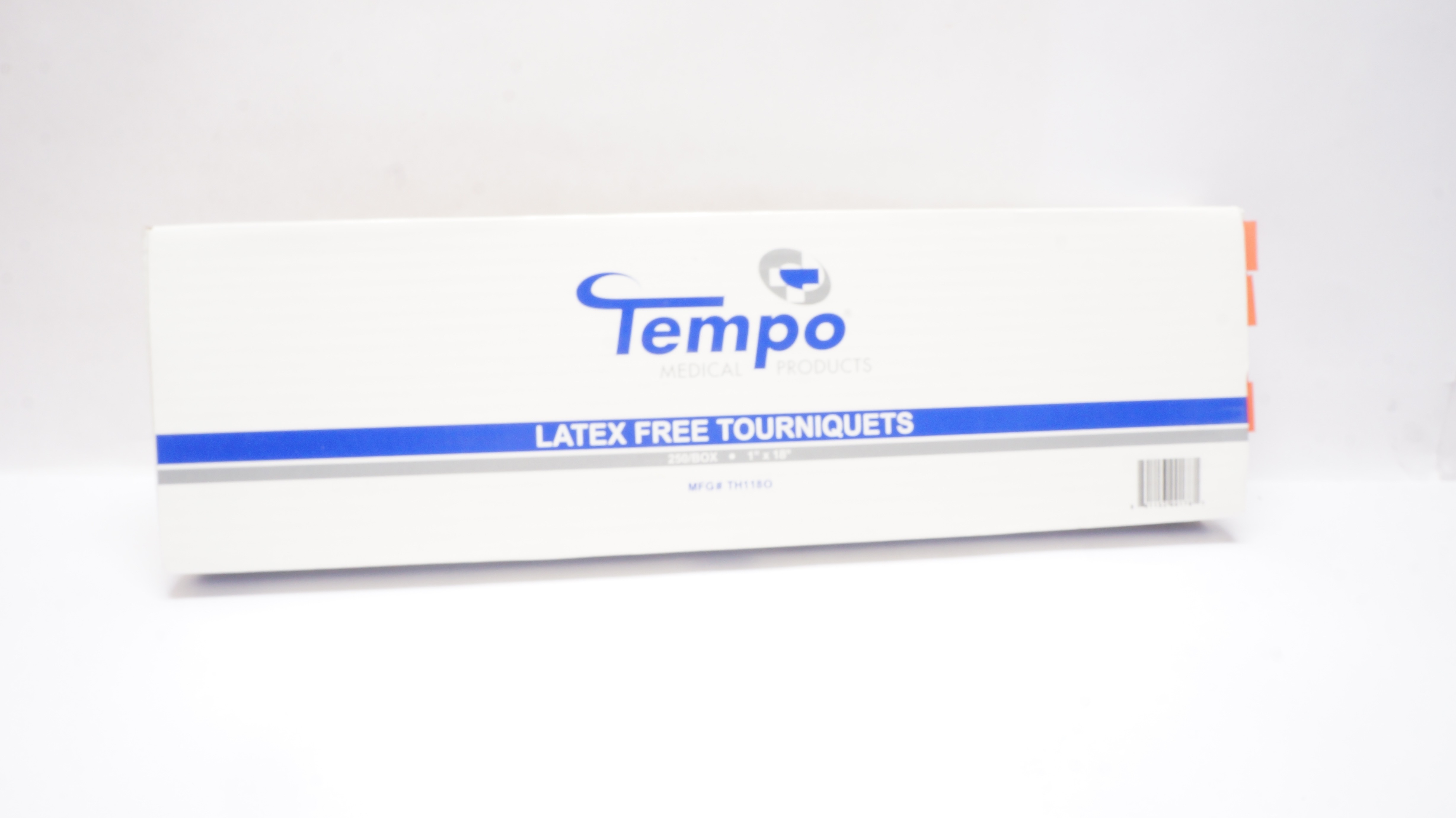 Tempo Medical TH1180 Orange Latex Free Tourniquet 1inch x 18inch - Box of 250