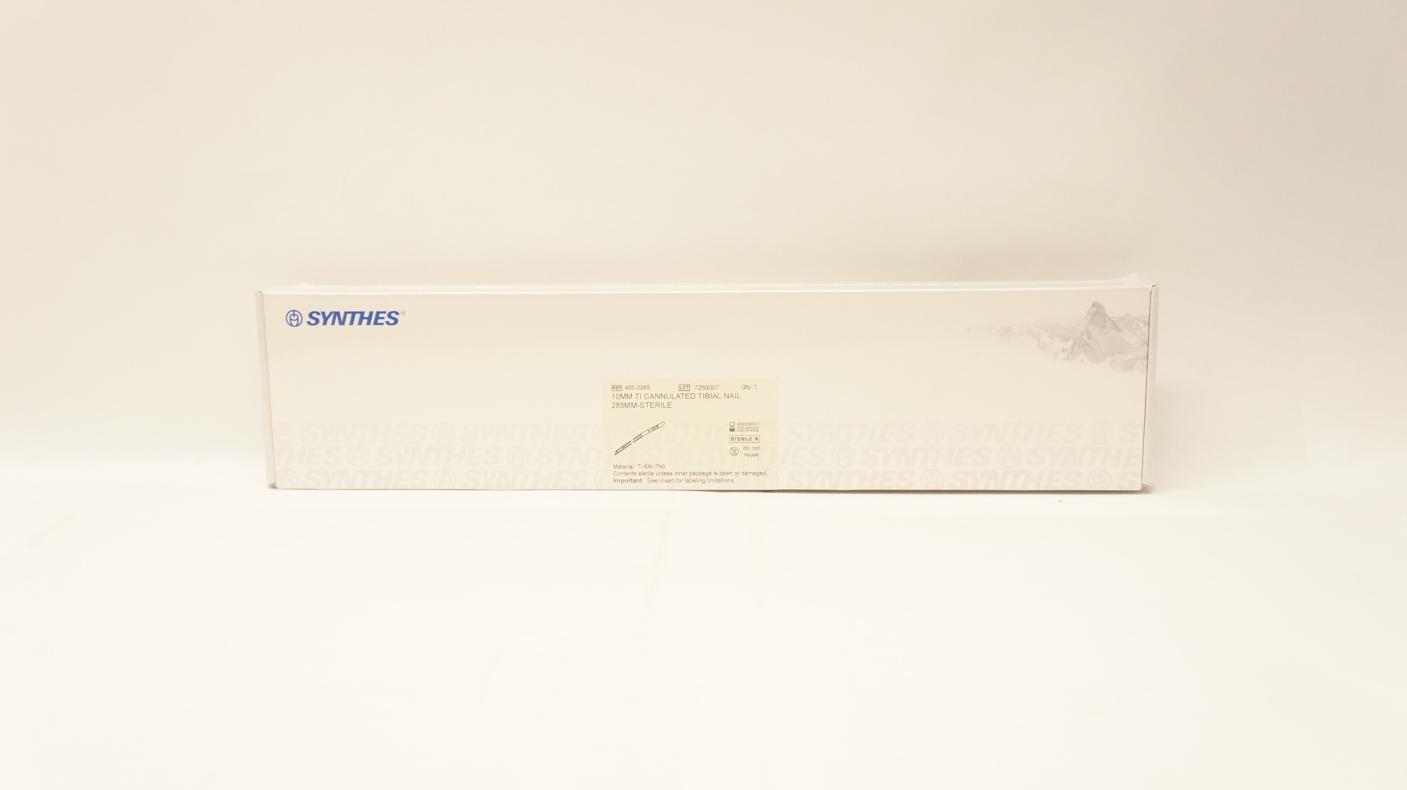 Synthes 485.028S 10mm Ti Cannulated Tibial Nail 285mm