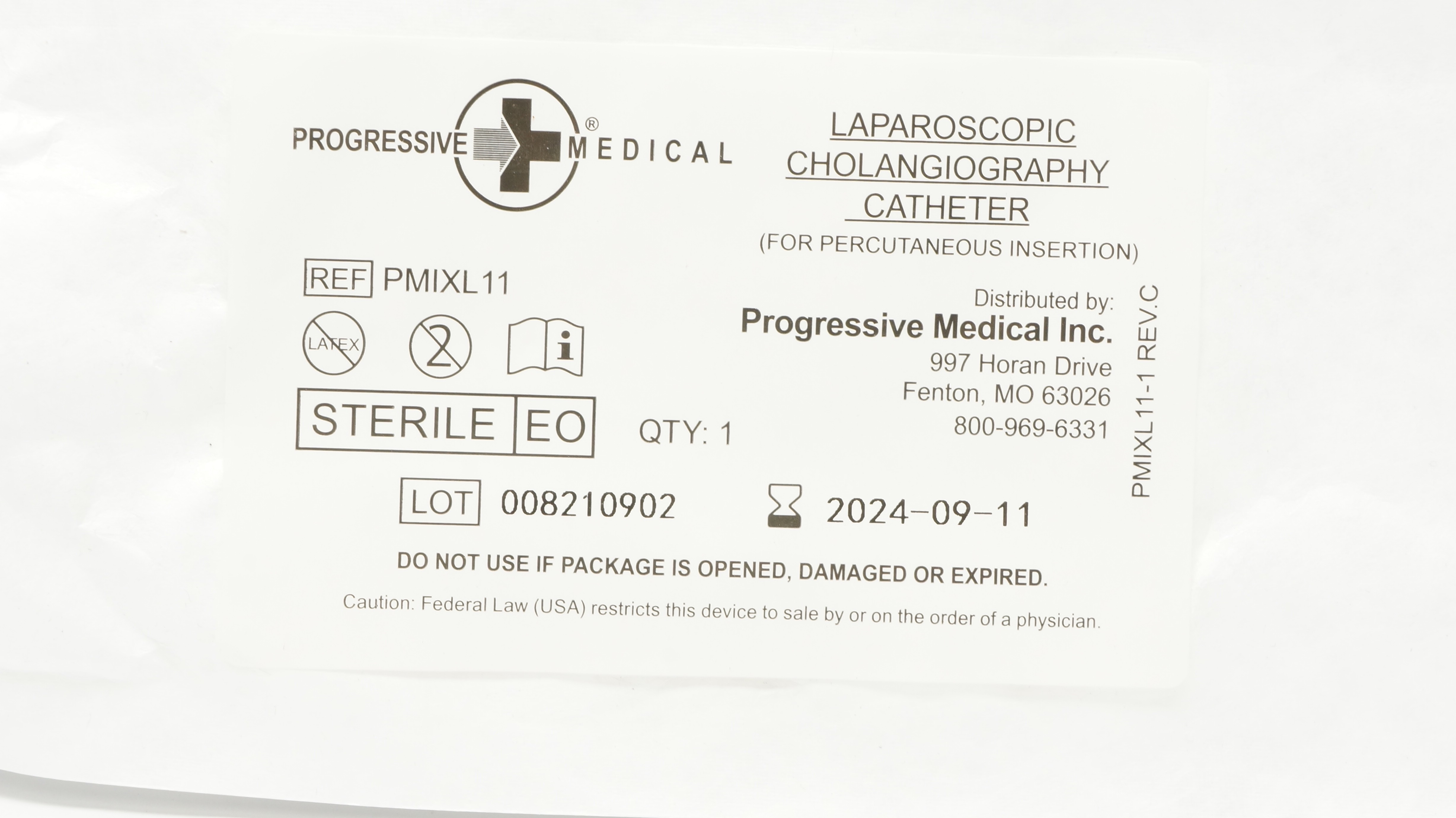 Progressive Medical PMIXL11 PMI Disposable Cholangiograph Cath. 11inch (x)