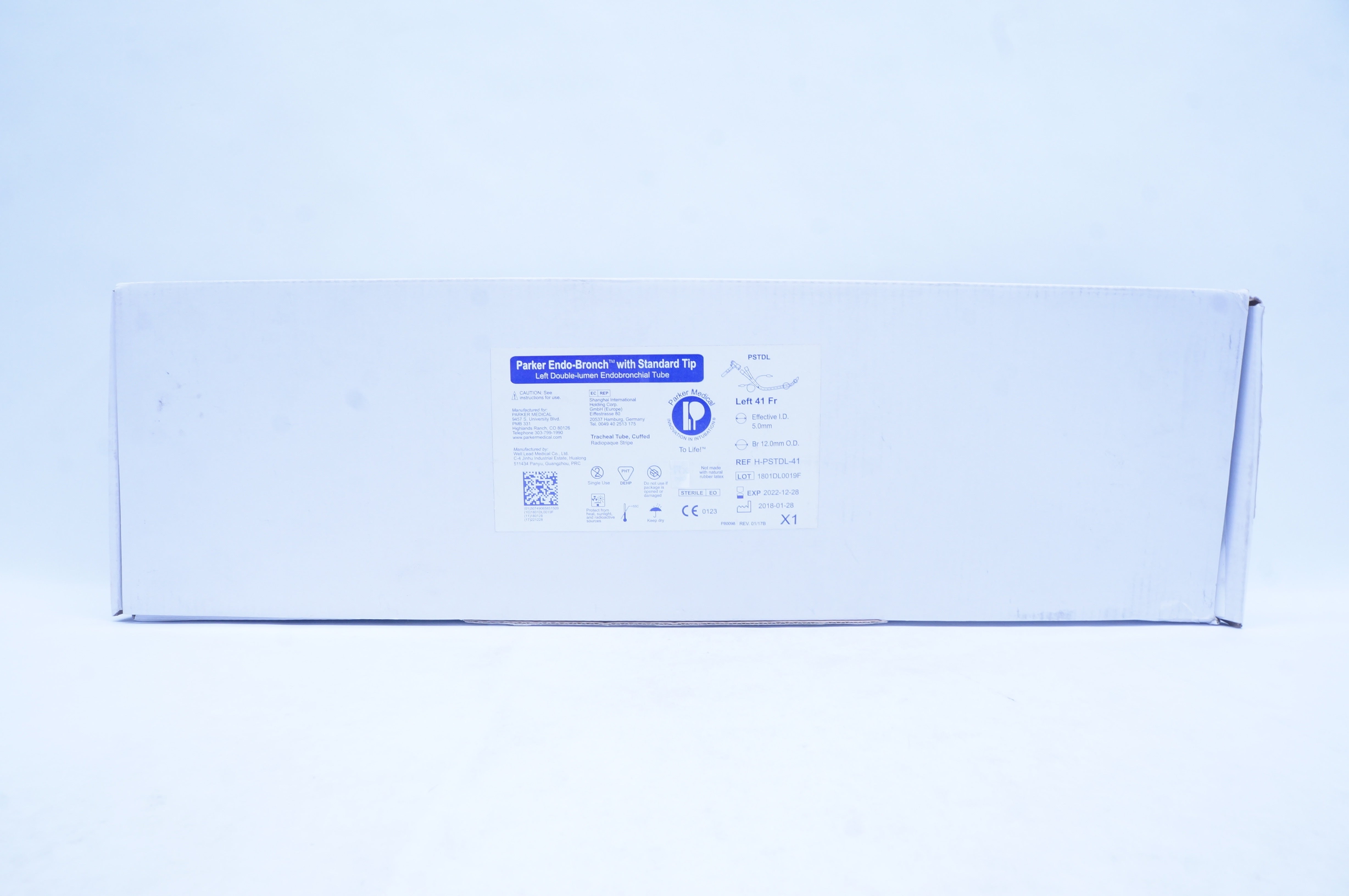 Well Lead Medical H-PSTDL-41 Parker Endo-Bronch with Standard Tip, Left 41 Fr.