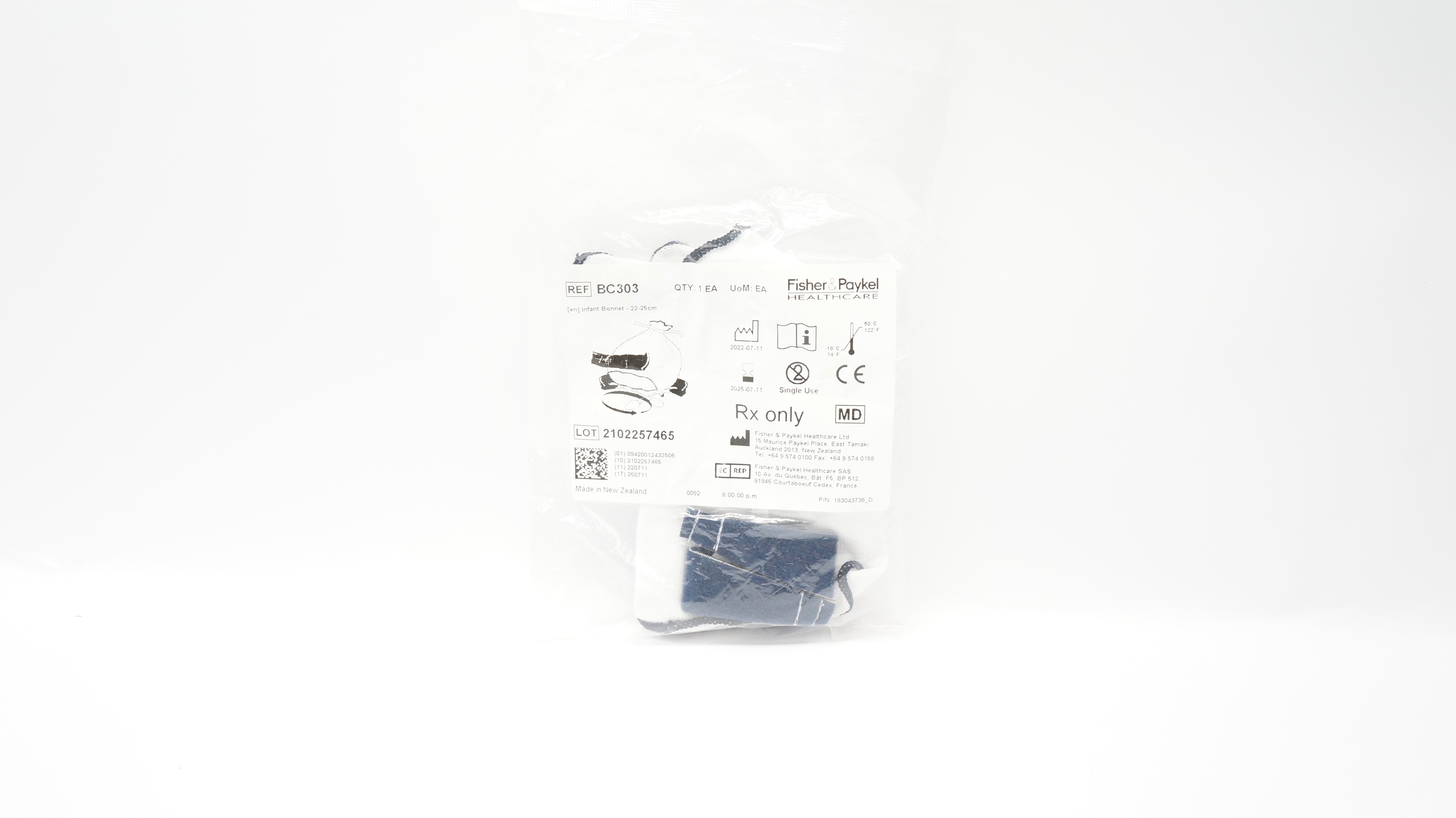 Fisher & Paykel BC303 Infant Bonnet 22-25cm