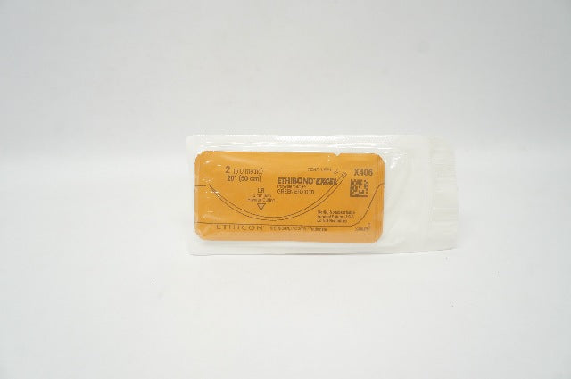 Ethicon X406 2 Ethibond Excel LR 75mm 3/8c Reverse Cutting, 20 inch (x)