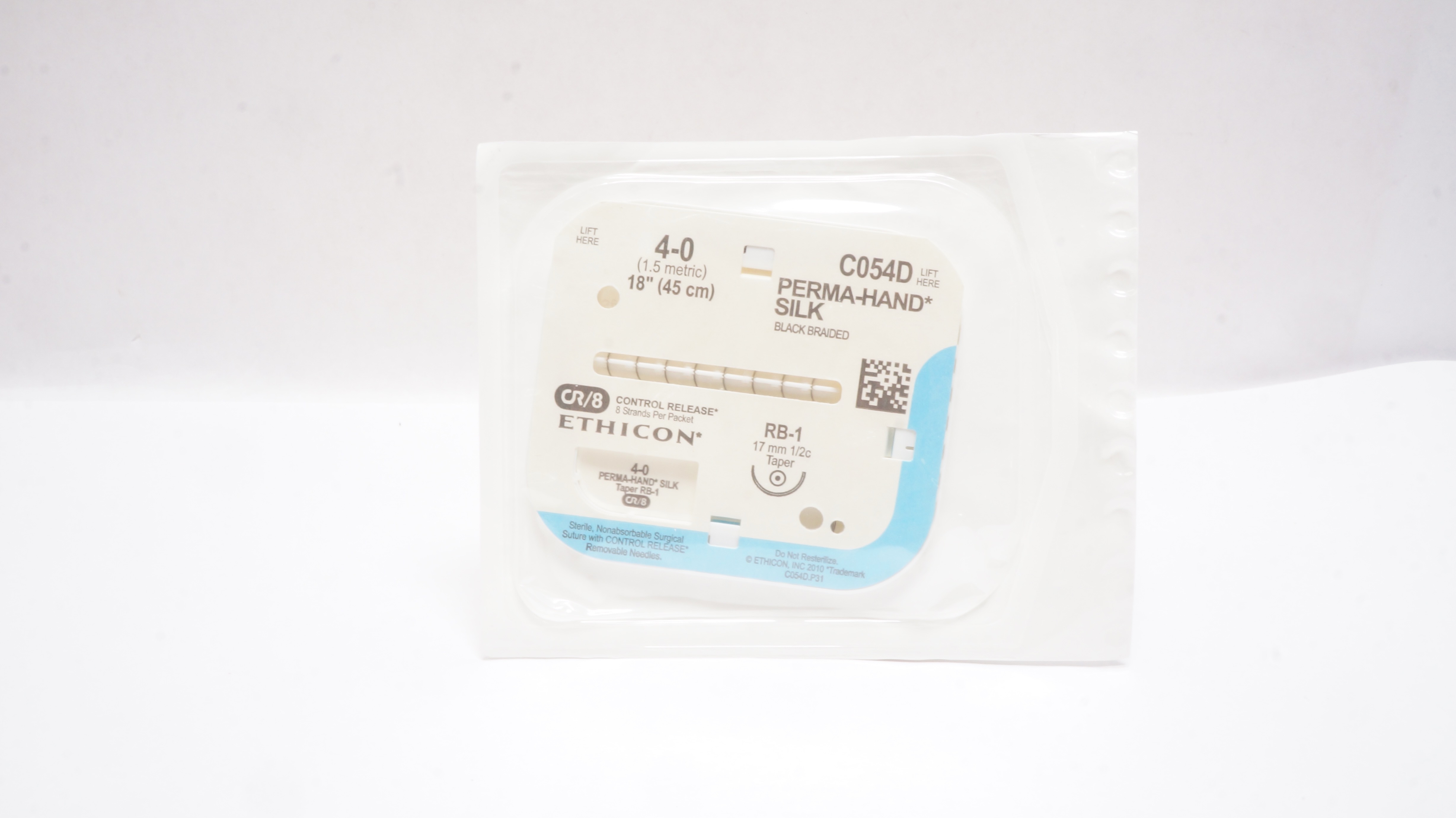 Ethicon C054D 4-0 PERMA-HAND SILK Surgical Stre RB-1 17mm 1/2c Taper, 18inch