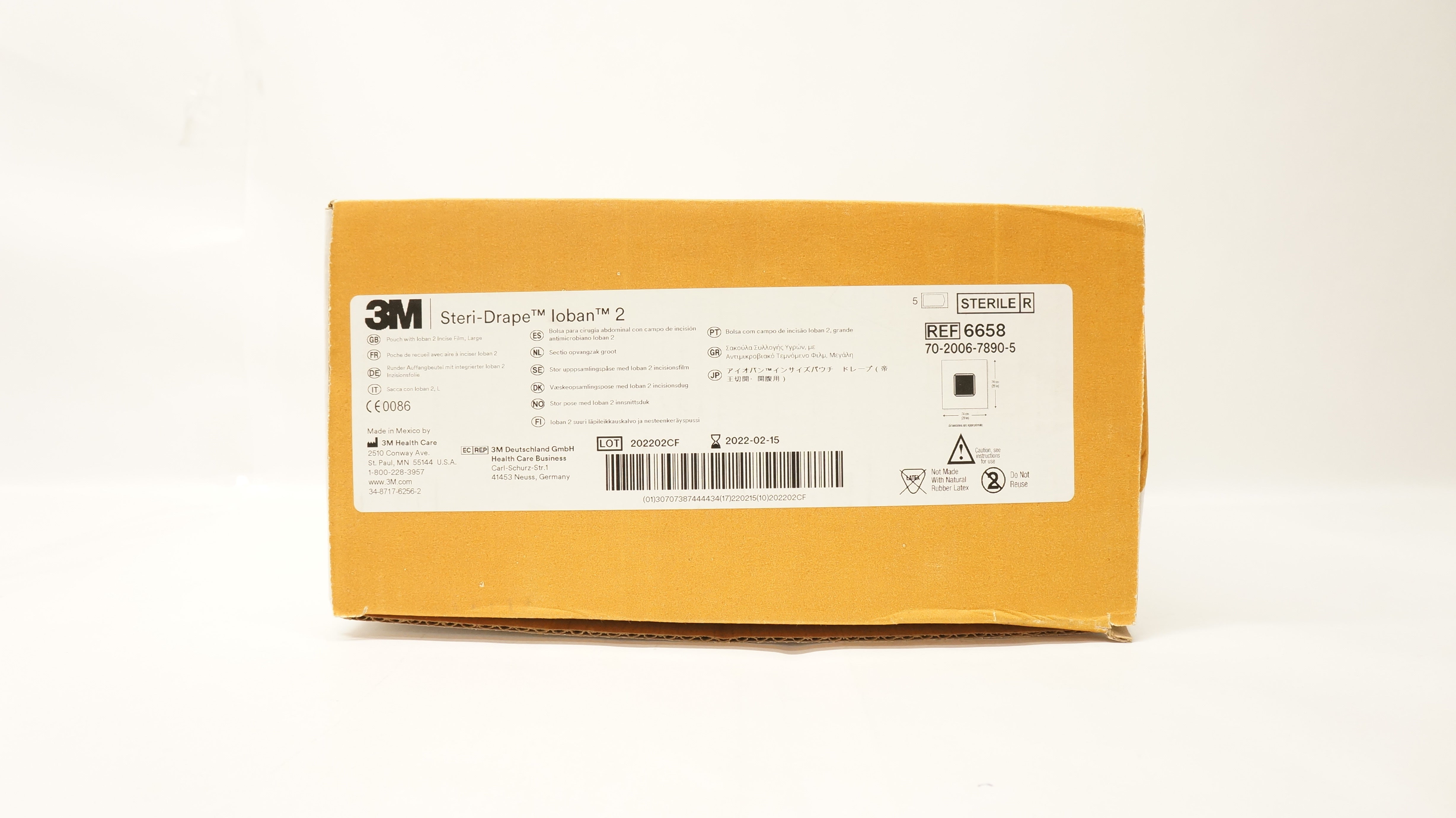 3M 6658 Steri-Drape Pouch with Ioban 2 Incise Film, Large 29 x 29inch - Box of 5