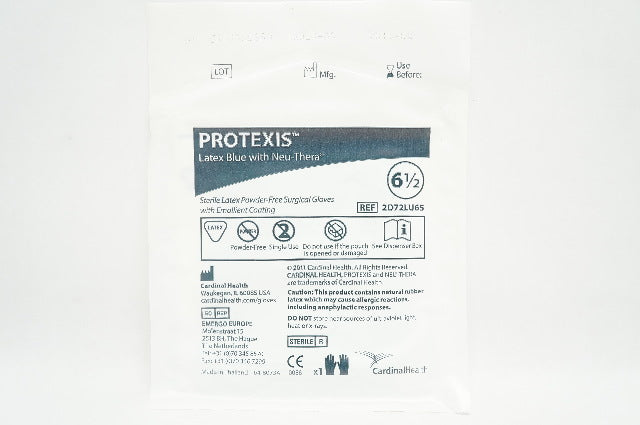 Cardinal Health 2D72LU65 Protexis Latex Blue with Neu-Thera, Size 6-1/2 (x)