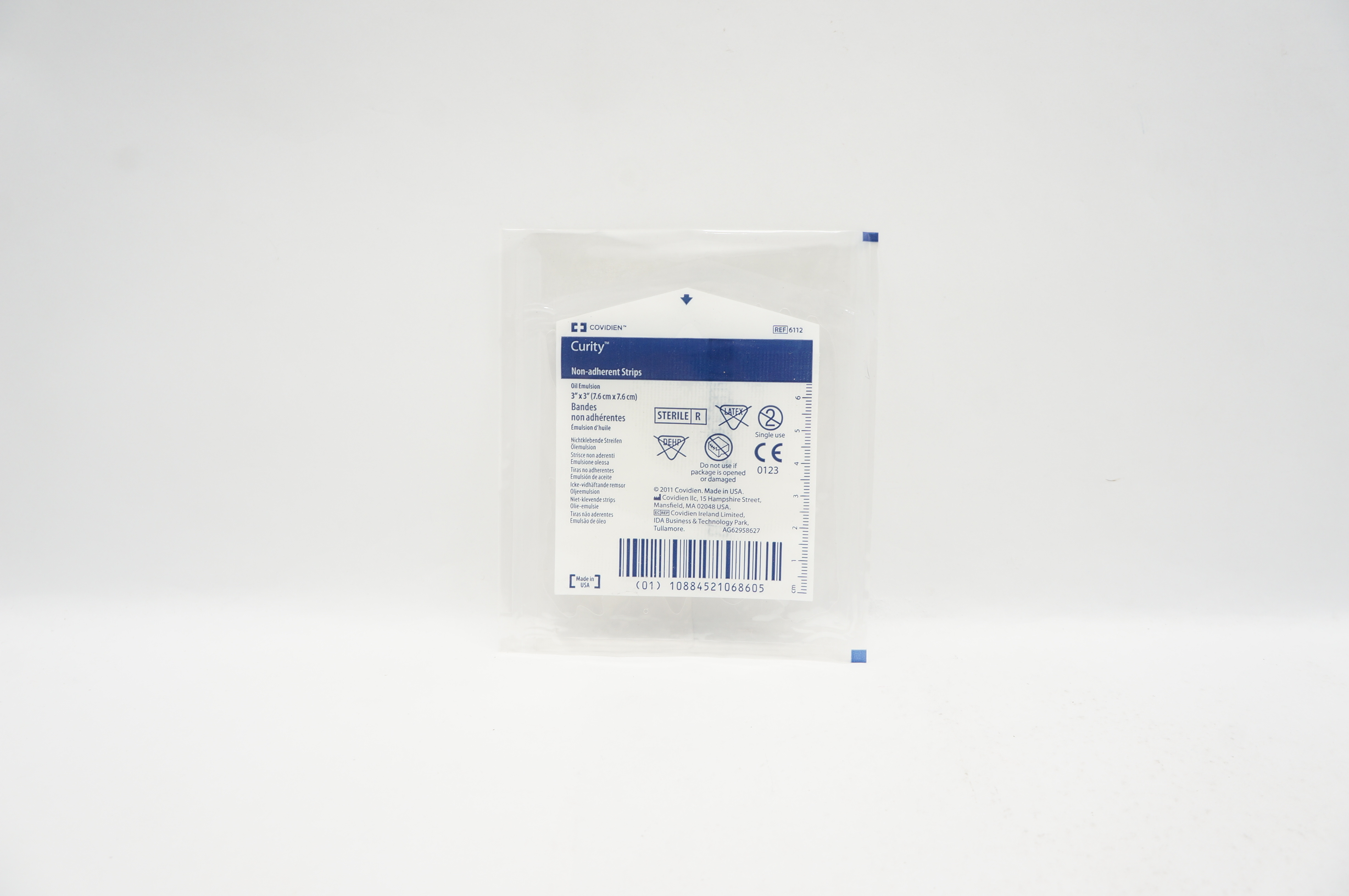 Covidien 6112 Curity Non-Adherent Strips Oil Emulsion 3 x 3 inch (x)