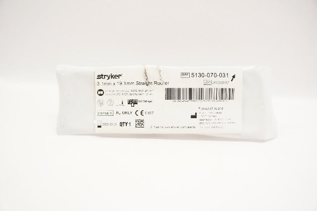 Stryker 5130-070-031 Straight Router Long, 3.1mm x 19.1mm