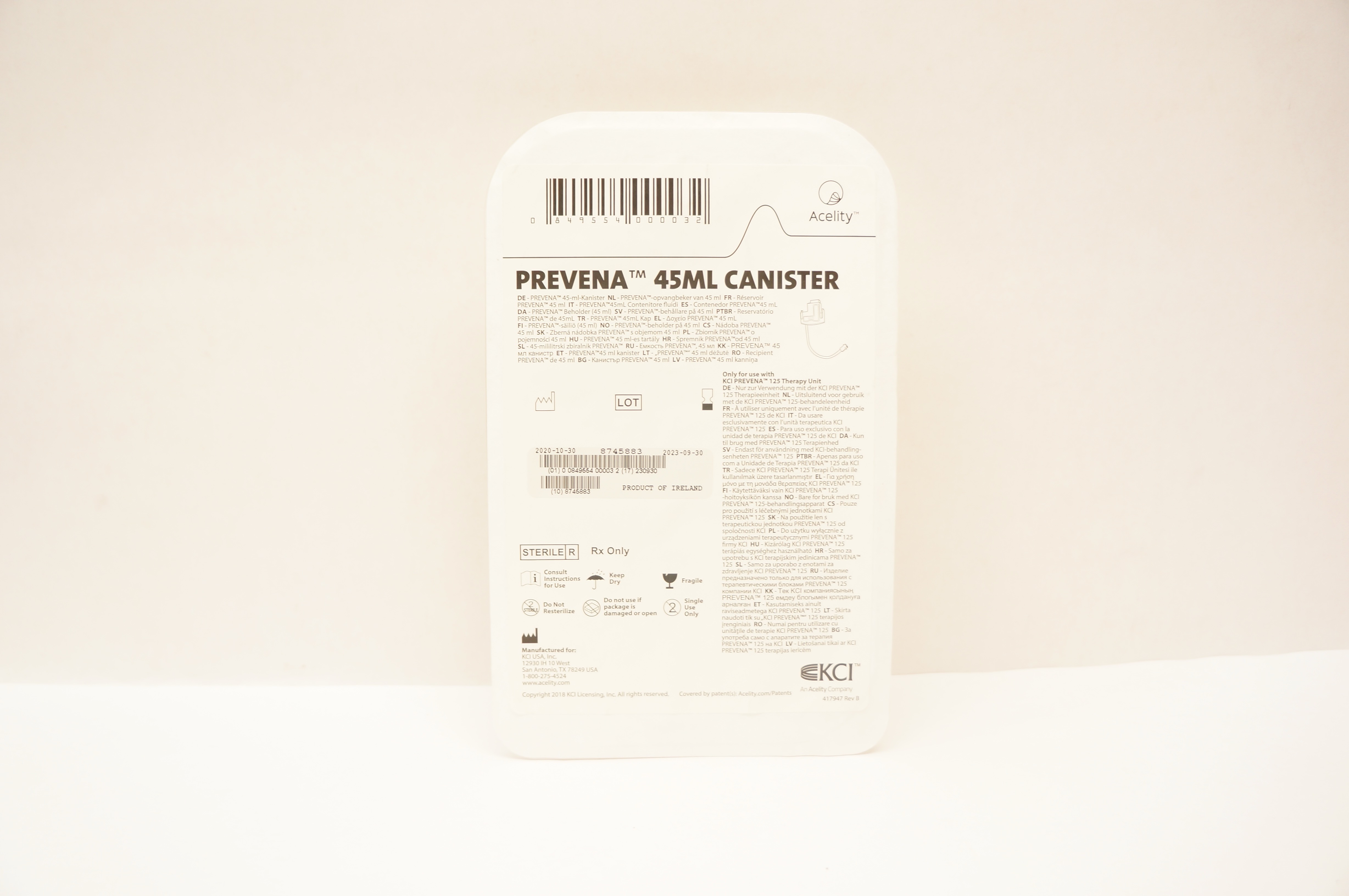 KCI Prevena 45mL Canister (x)