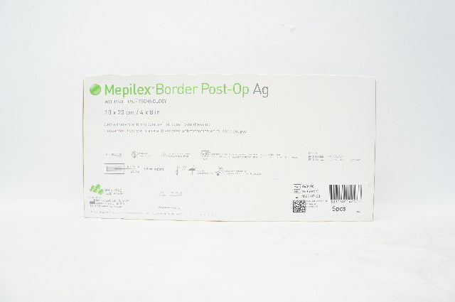Molnlycke Healthcare 498400 Mepilex Border Post-Op Ag 4x8inch - Box of 5