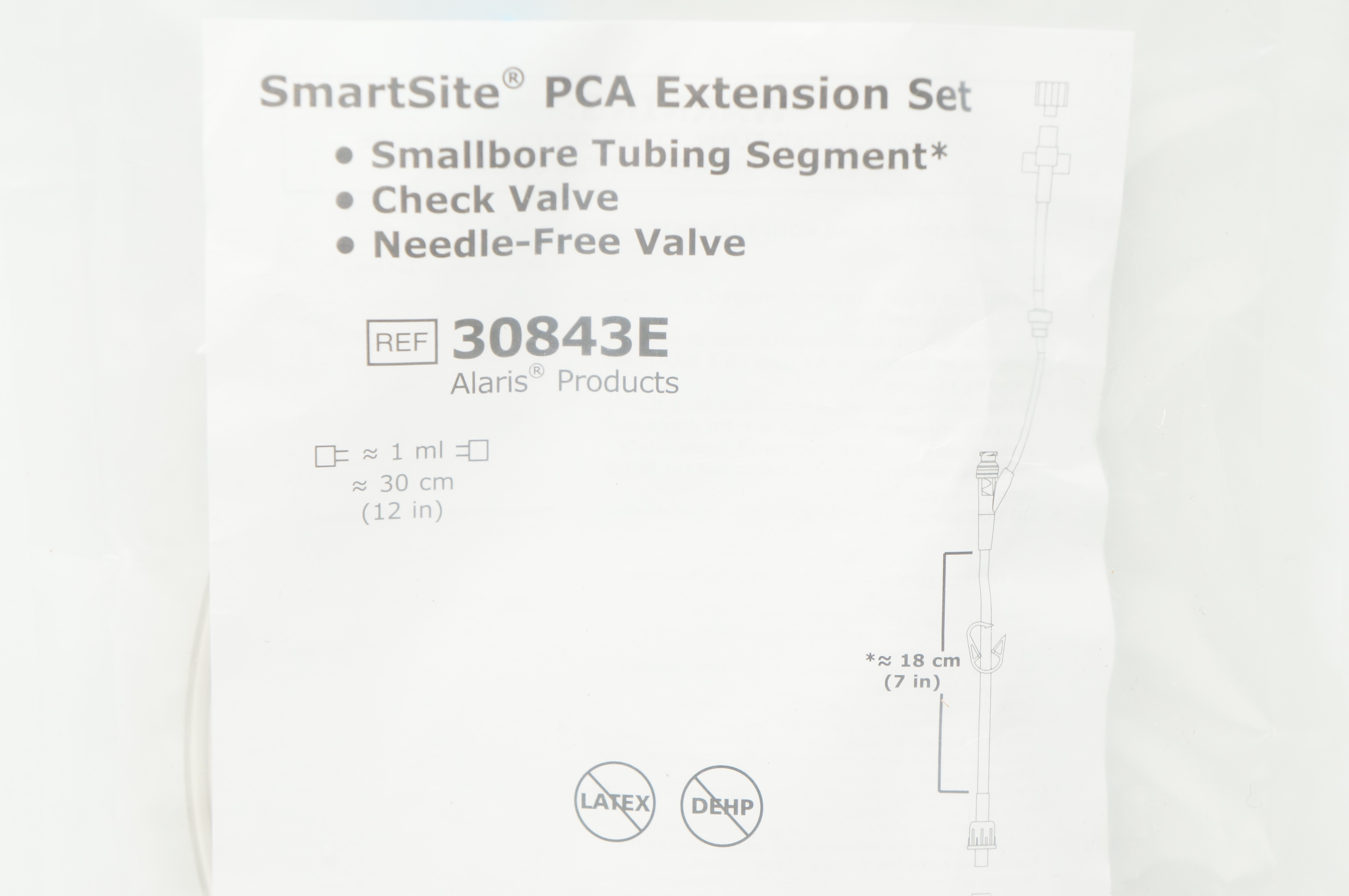 BD 30843E SmartSite PCA Extension Set Smallbore Tubing Segment 1ml