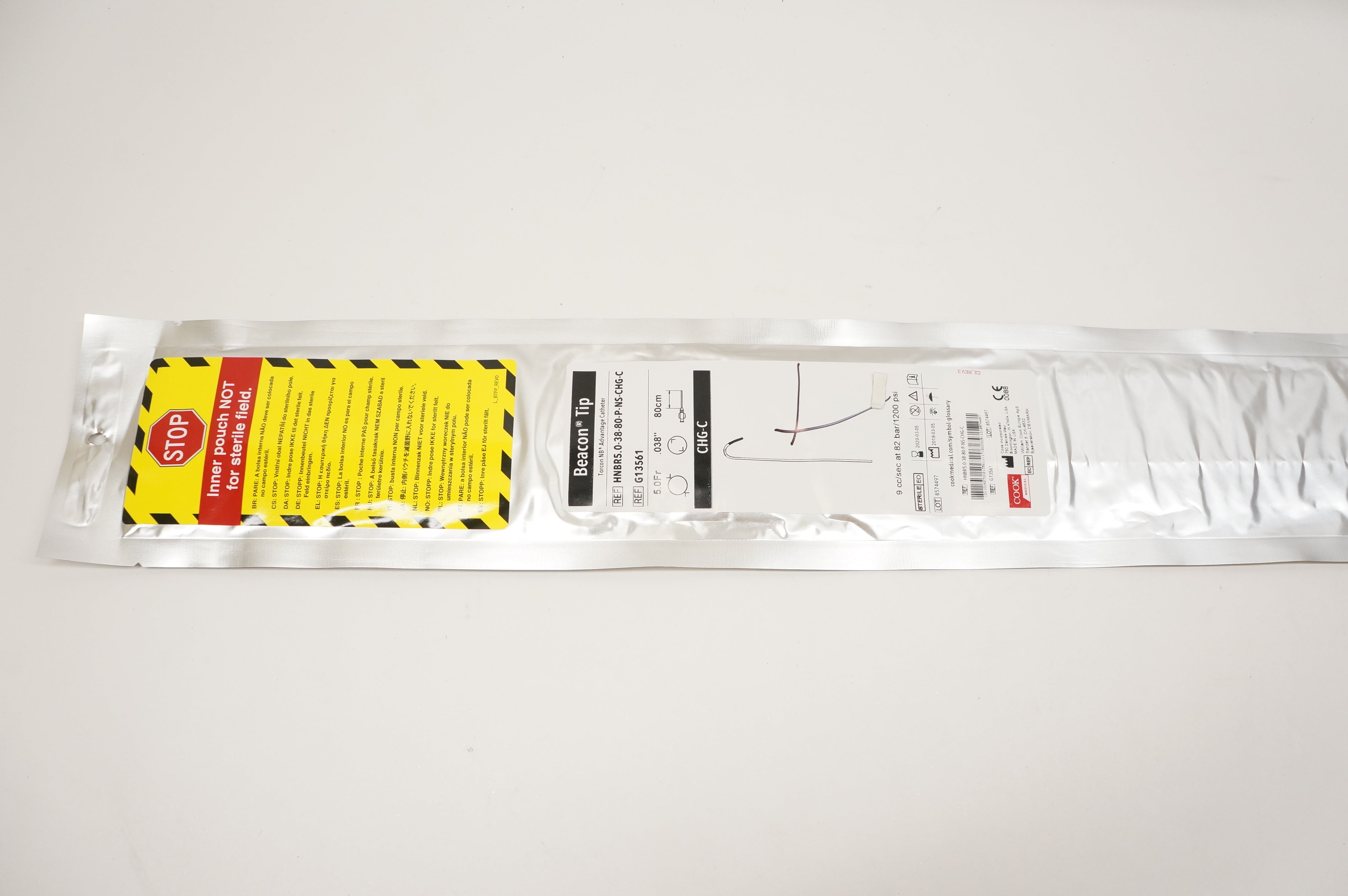 Cook Medical G13561 Beacon Tip Torcon NB Advantage Cath. 5Fr. x 0.38in CHG-C (x)