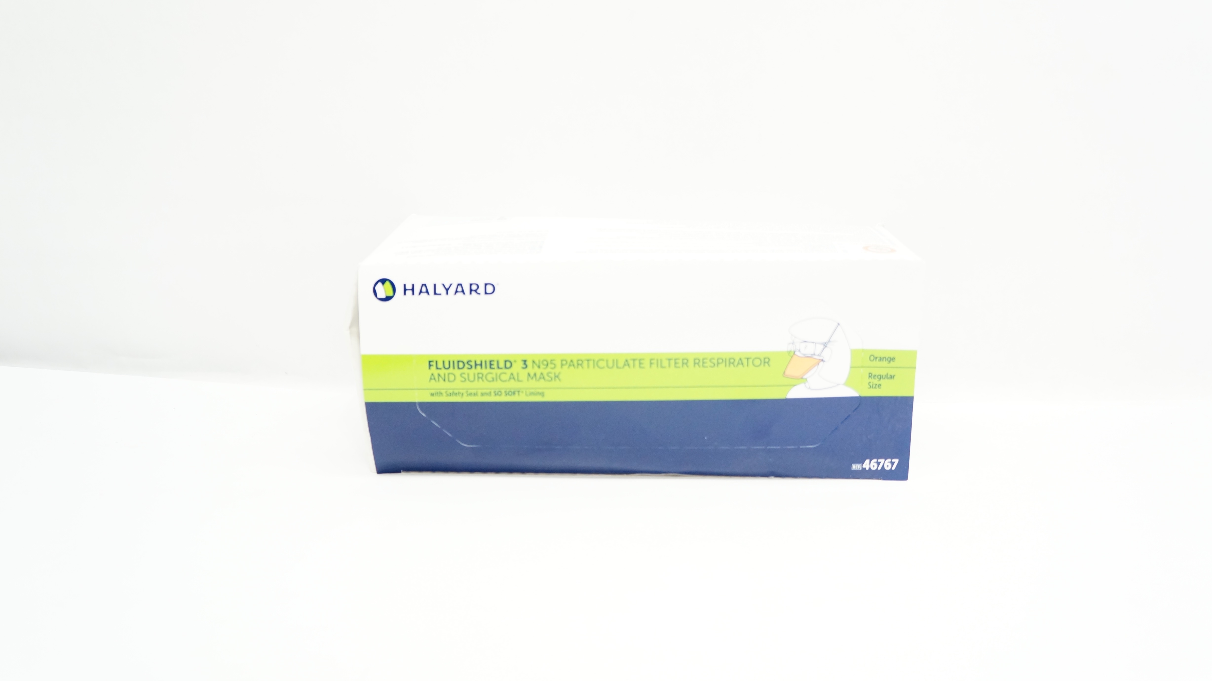 Halyard 46767 FLUIDSHIELD 3 N95 Particulate Filter Respirator Regular -Box of 35