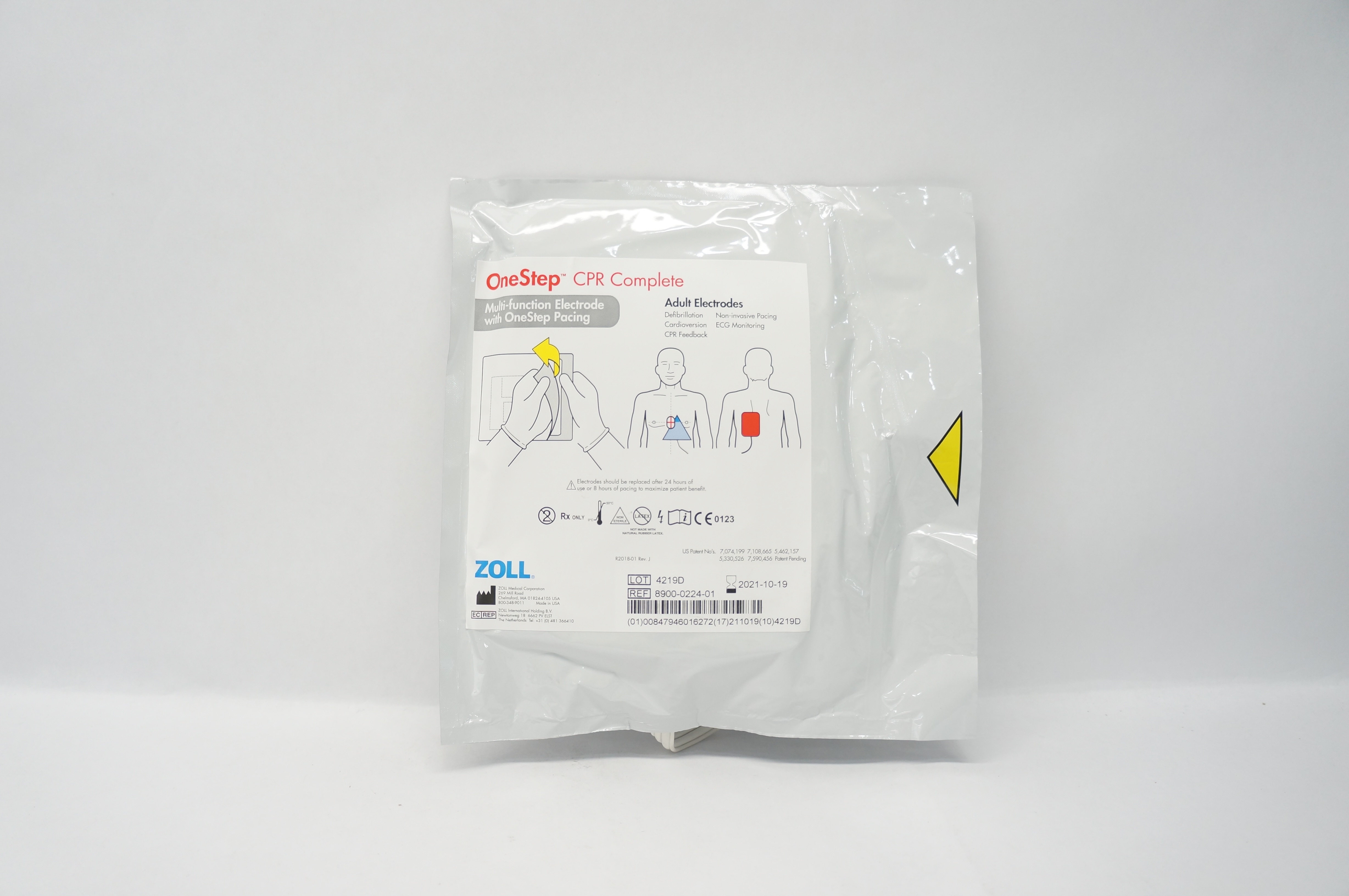 Zoll 8900-0224-01 OneStep CPR Complete Adult Multi-Function Electrodes (x)