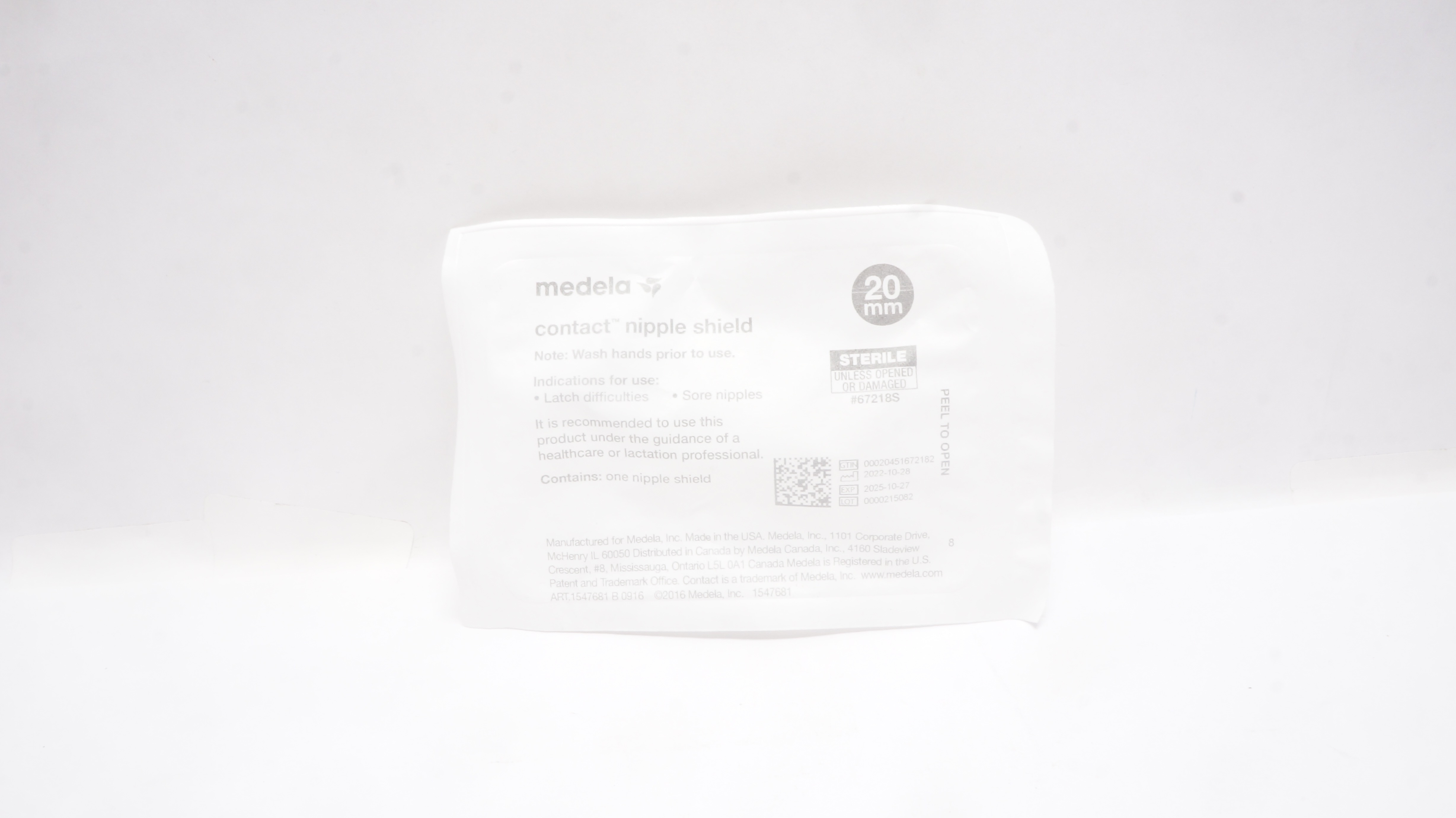 Medela 67218S Contact Nipple Shield 20mm